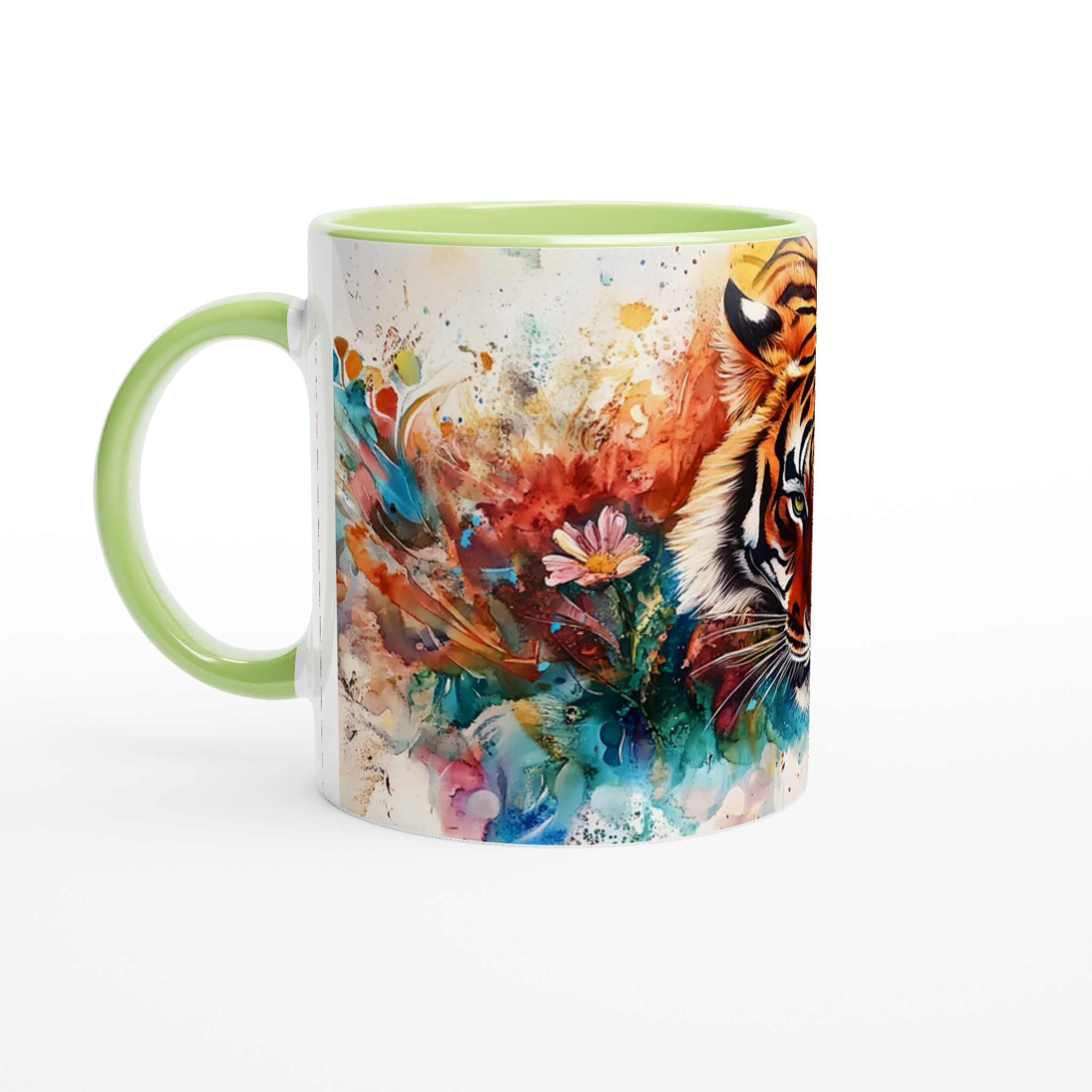 Abstrakt Akvarell Tiger Mugg – Vibrerande Konstmugg i Keramik, Välj Din Färg! 7 8cb3e519-3752-4f70-8795-04595f681650