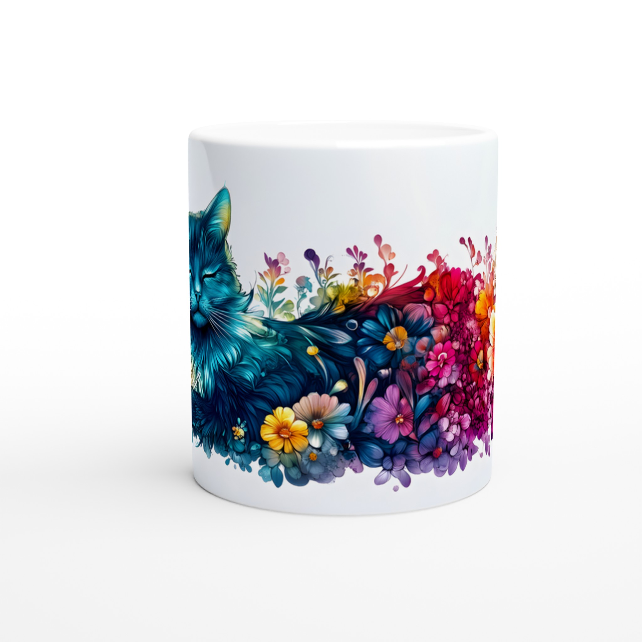 Magisk Katt & Blommande Trädgård 11oz Keramisk Mugg – Färgglad Konst för Din Fikastund 8 8cc45fa7-cd82-4d32-9482-45f2aab6eae9