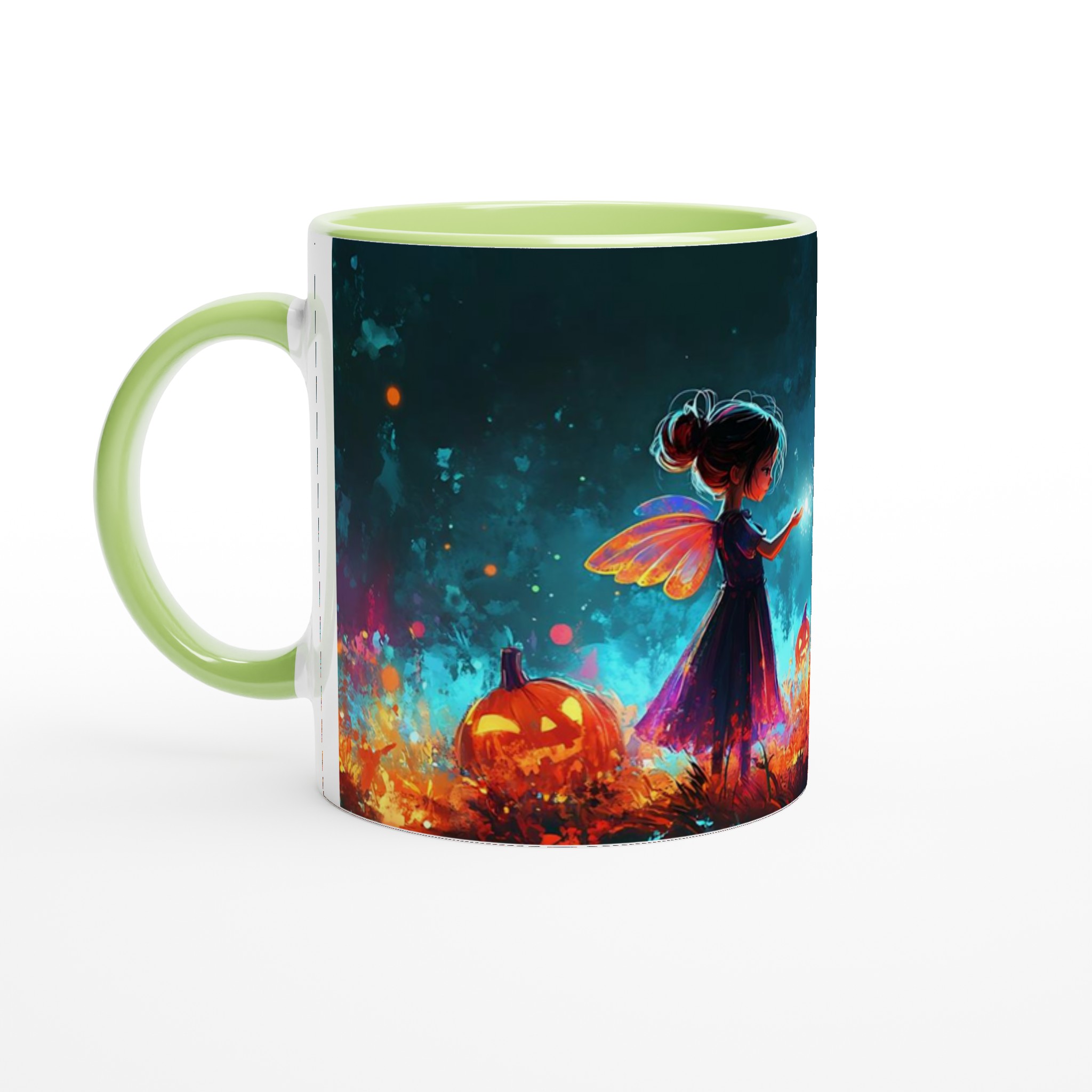 Magical Halloween Fairy & Pumpkins 11oz Keramisk Mugg – Drömsk Höstdesign i Valfri Färg! 7 8cd78716-1c32-401a-bce1-5f5824146777