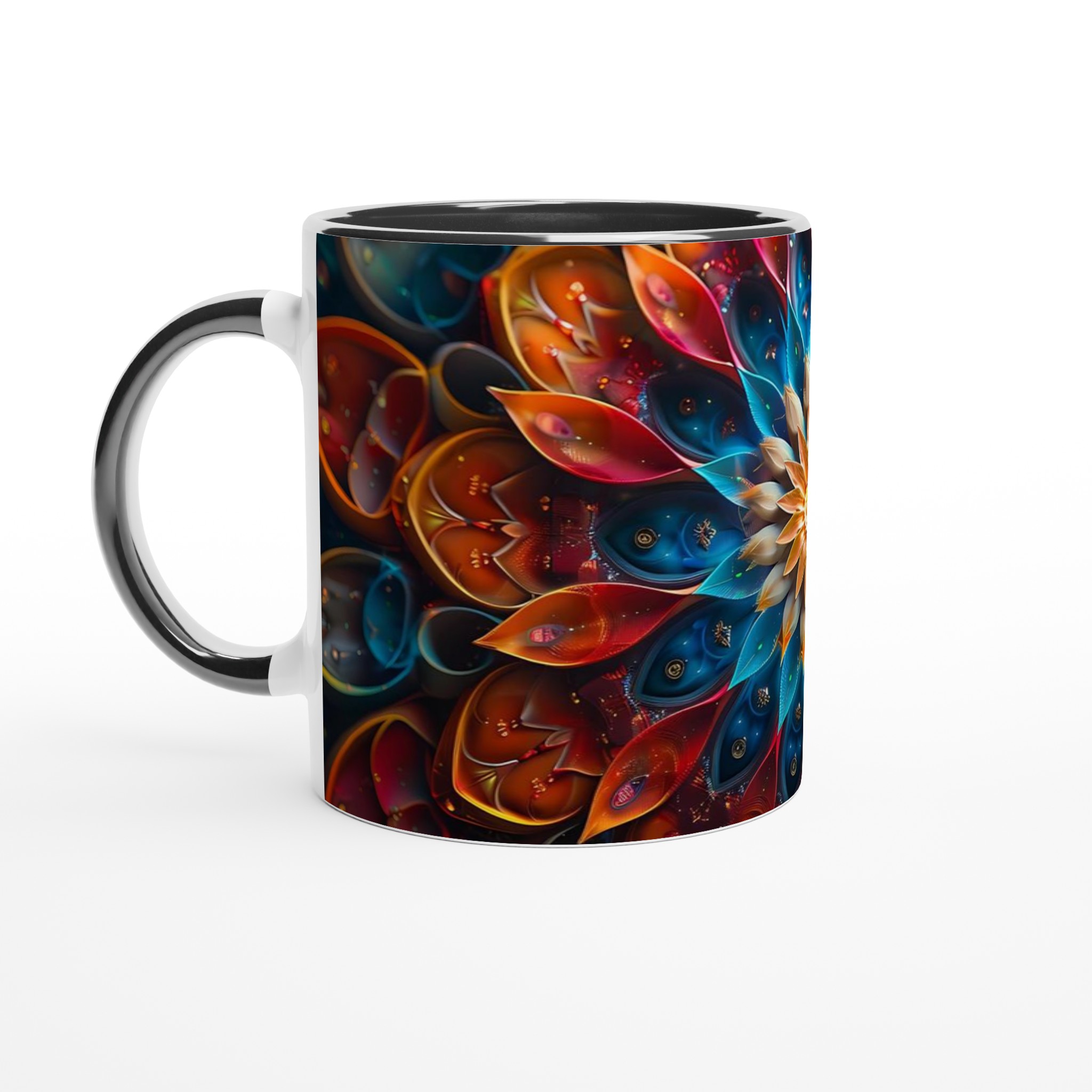 Abstrakt Mandala Keramikmugg - Livfull Design i Blått & Orange, Välj din favoritfärg! 4 8cfa74a3-df63-4725-b16e-818f528b16bd
