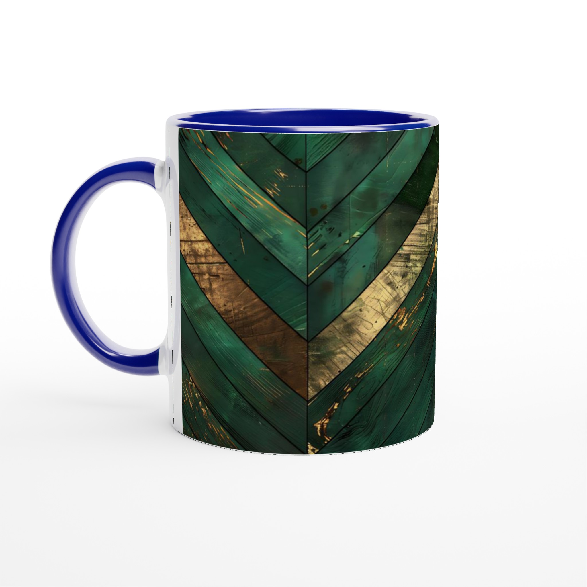 Vit 11oz keramisk mugg med elegant grön och guld design – välj bland sju färgstarka keramisktoner 2 8d1cc828-816c-46f6-9246-0b1dfc6b5c28