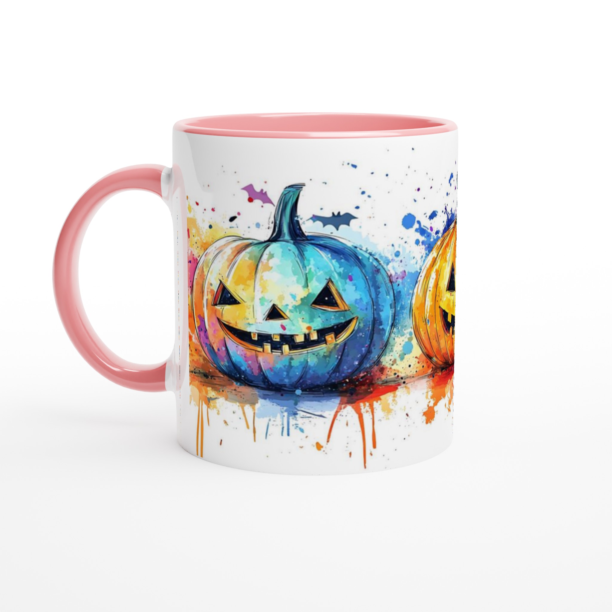 Färgsprakande Halloween-Mugg – Lekfull Jack-o'-Lantern i Akvarellstil, Välj bland 7 Livfulla Färger! 6 8d528e9e-da4e-43ae-92f4-1476b817e5c3