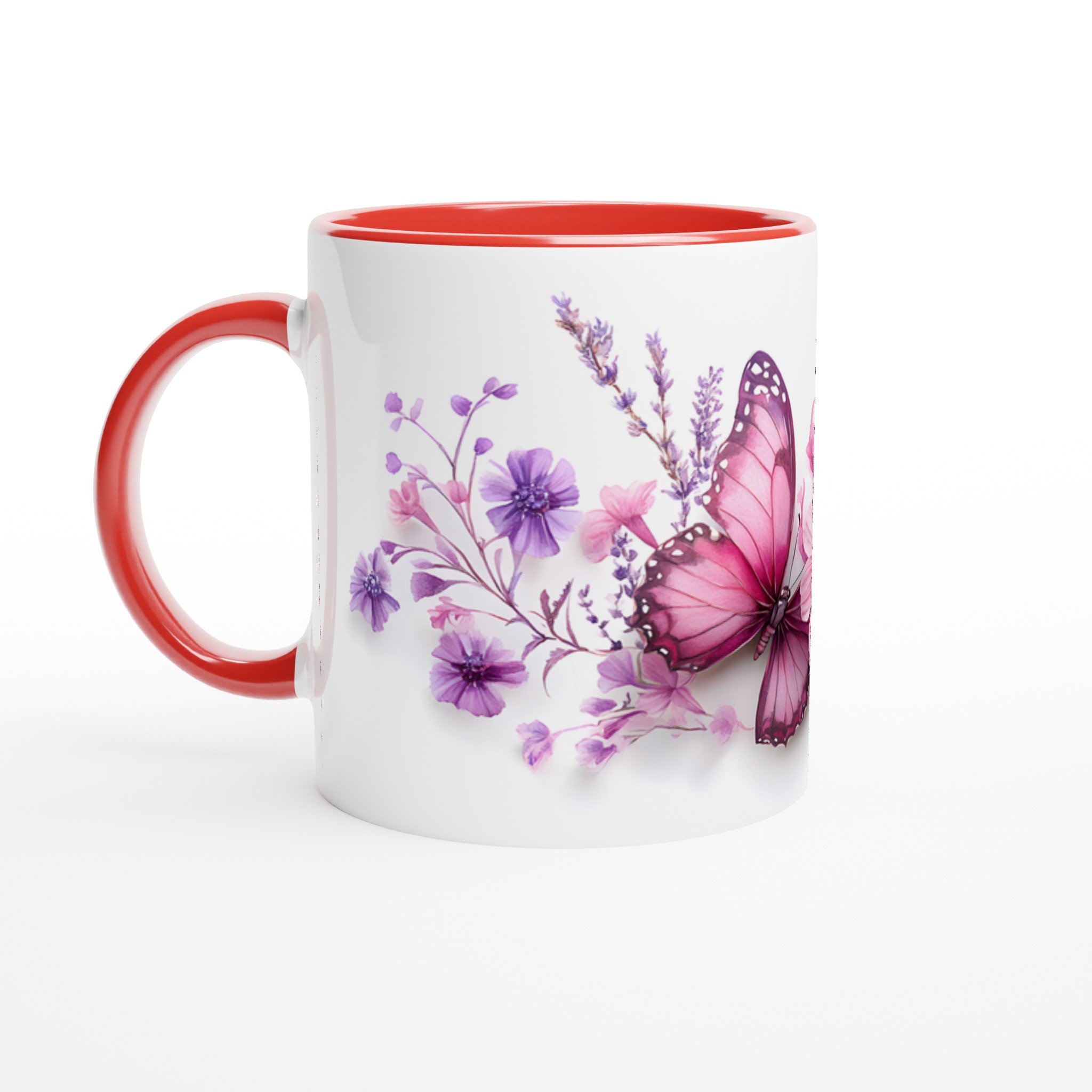Fjäril & Blommor Keramisk Mugg – Dröm Dig Bort i Lila & Rosa Toner, Välj Din Färg! 5 8d8b6e5e-3ff6-4623-8ea3-b553ee05ca7b