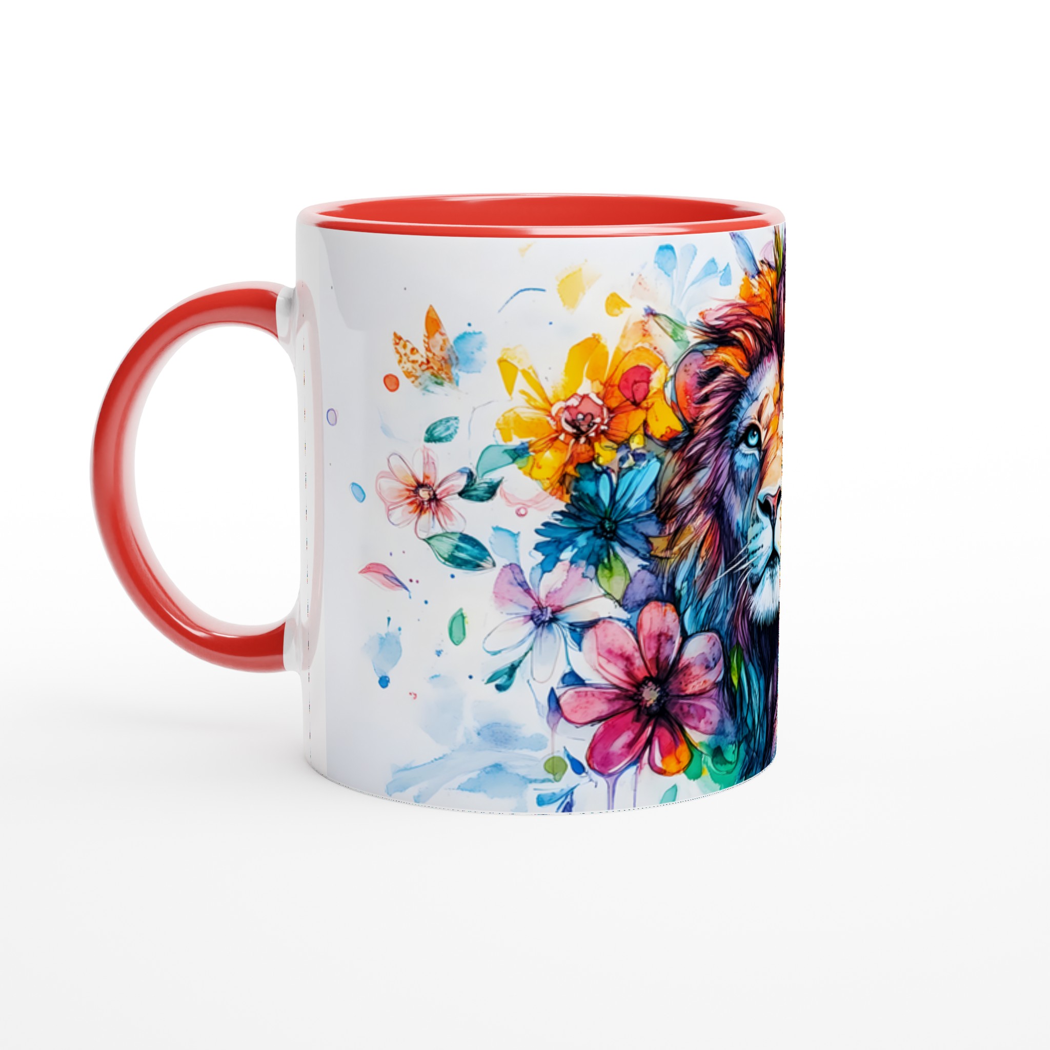 Färgsprakande Lejon Akvarell Mugg – Uttrycksfull 11oz Keramikmugg i ditt Val av Sju Livfulla Färger 5 8d8bbe15-57d7-48c9-9f46-dbca0e405eac