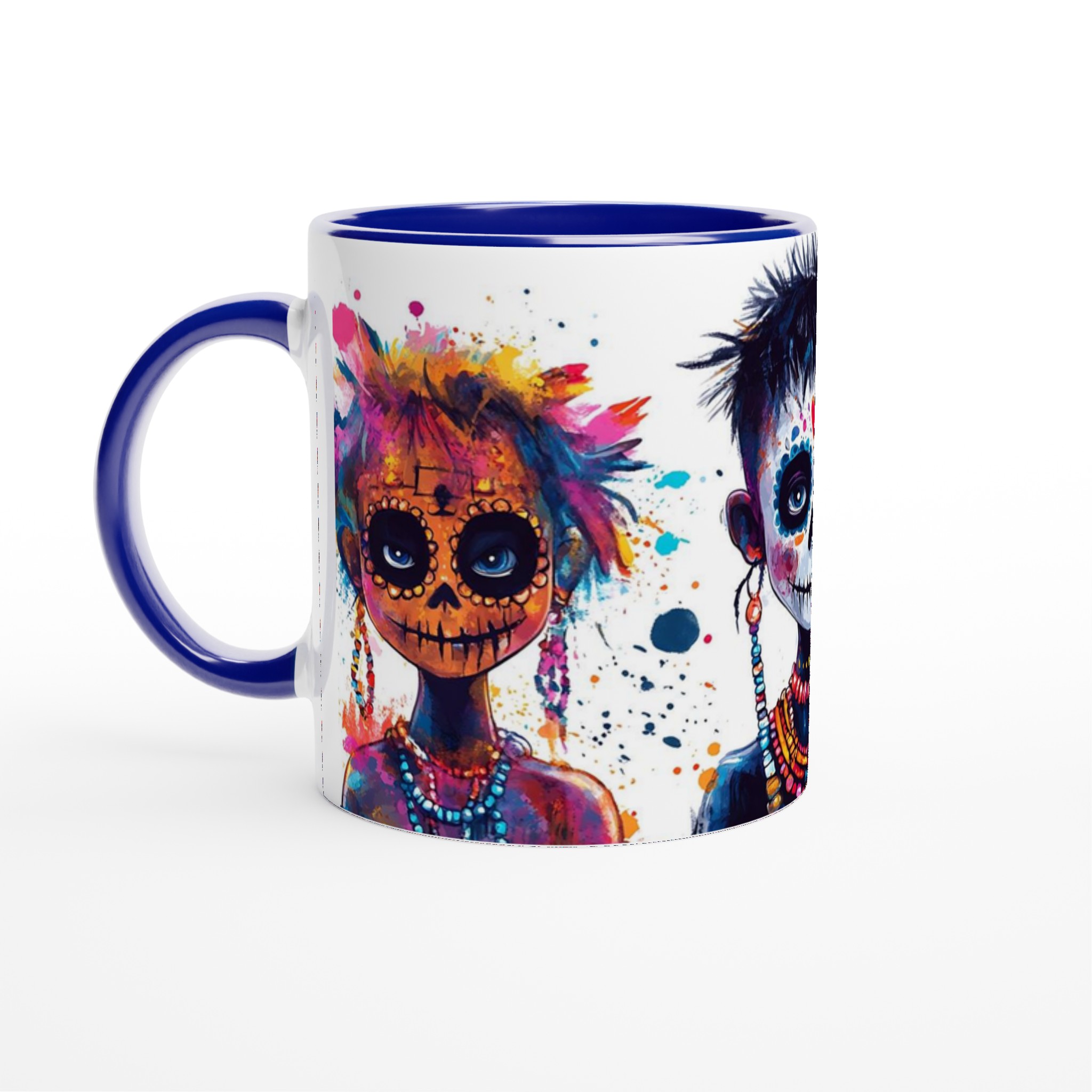 Färgsprakande Calavera Mugg - 11oz Keramisk Kaffemugg i ditt val av sju livfulla färger 2 8da2bfd7-ebdf-48bc-8eba-122f9202387c