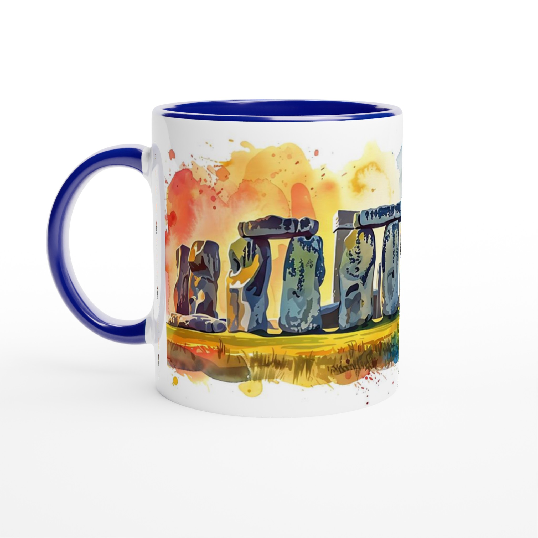 Stonehenge Watercolor Mugg – Konstig Inspirerad Design i 7 Färgglada Nyanser 2 8dacf5f8-62f1-470b-a638-d538f6acc159