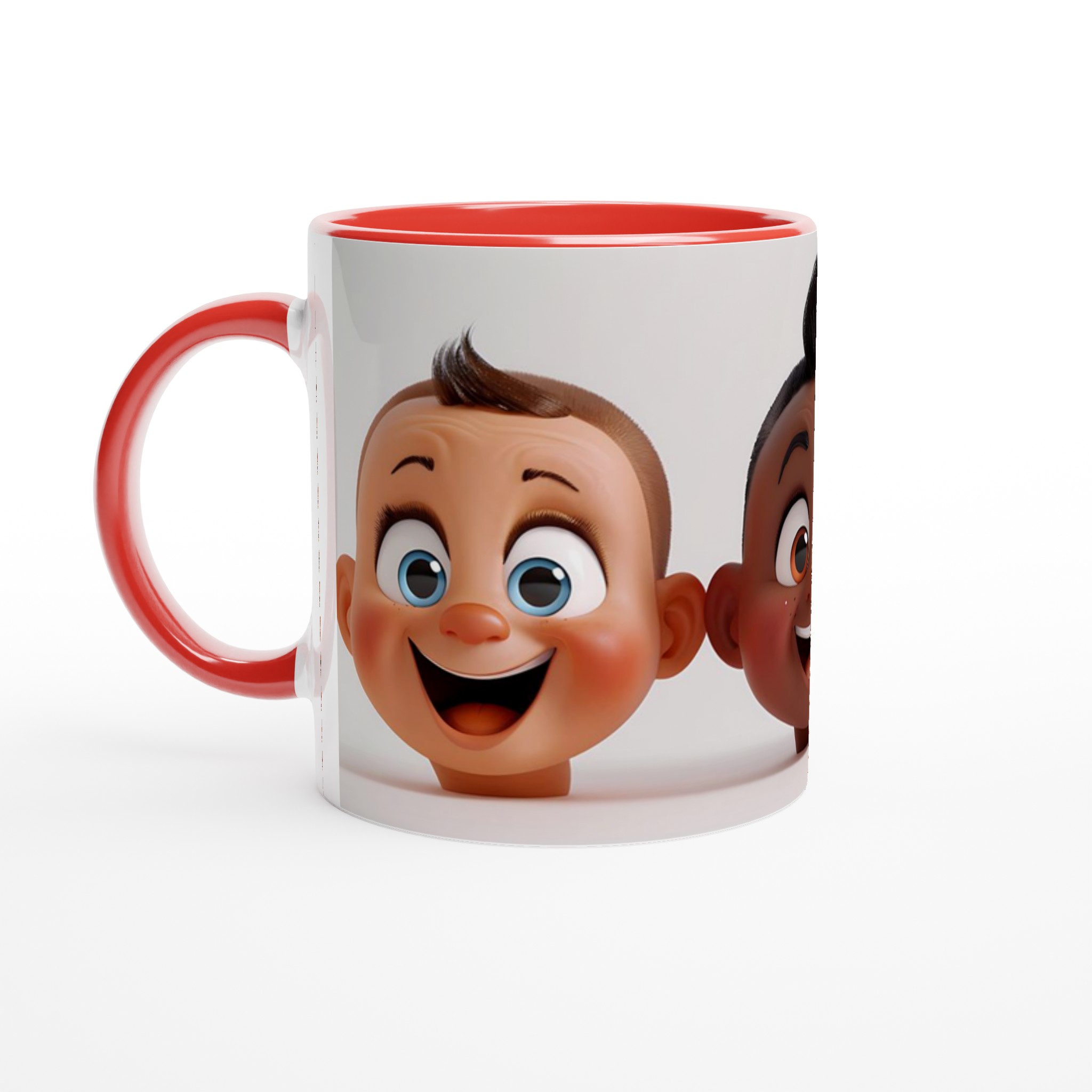 Glad Cartoon Ansiktsmugg – 11oz Keramikmugg i ditt val av sju livliga färger 5 8dc0d89b-79ab-4e60-b9a6-9fedd82e3c6e