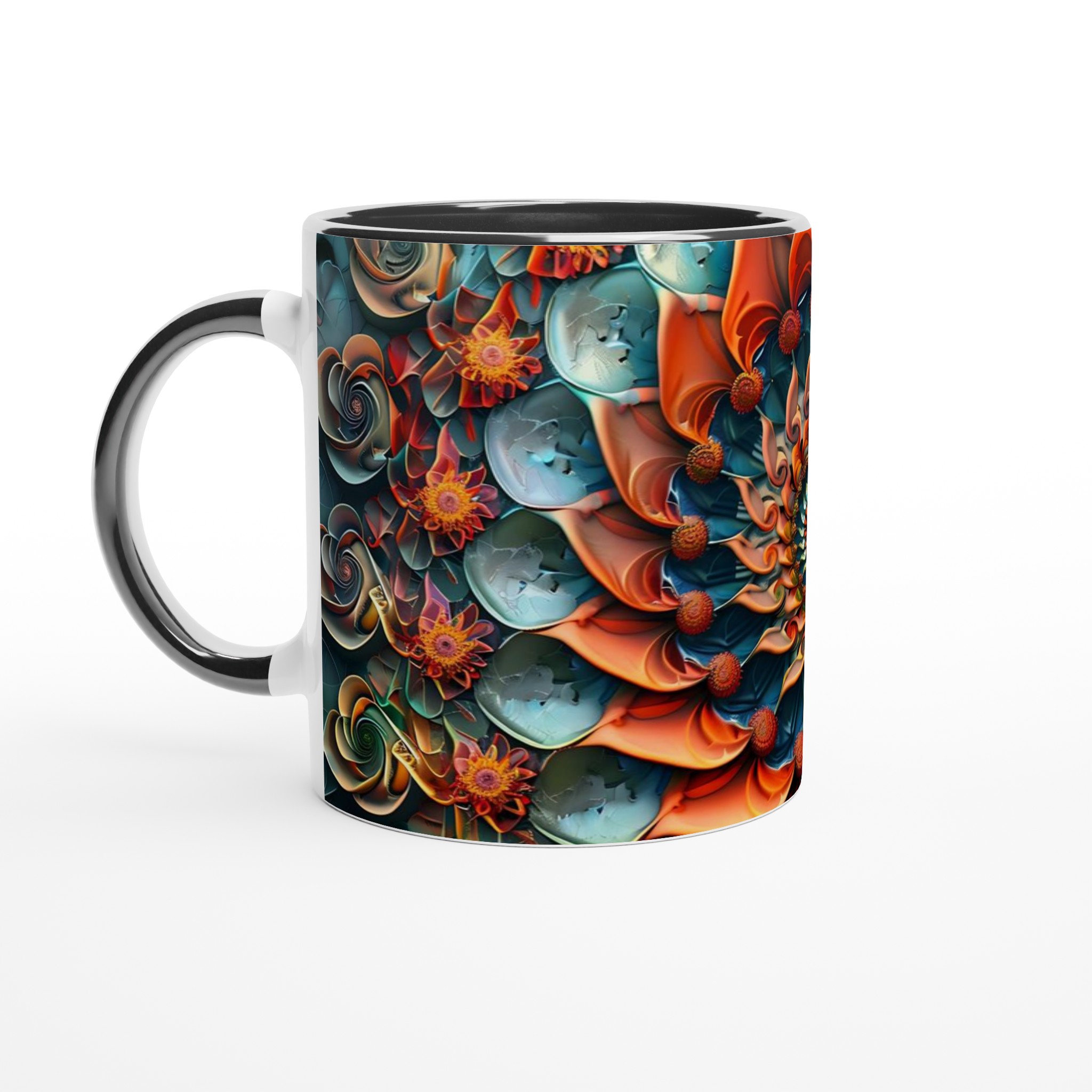 Abstrakt Spiralblomma Mugg – Konstnärlig 11oz Keramikmugg i Valfri Färg 5 8dc6ba73-9bcb-42b1-a4bf-d07721bdc0a6
