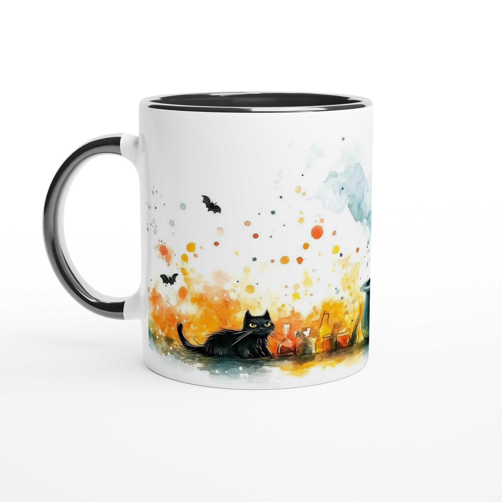 Förtrollande Häxa & Svart Katt Keramikmugg - 11oz Magisk Akvarell-Design i Flera Färger 4 8df55380-4d45-4429-b909-e80496e13094
