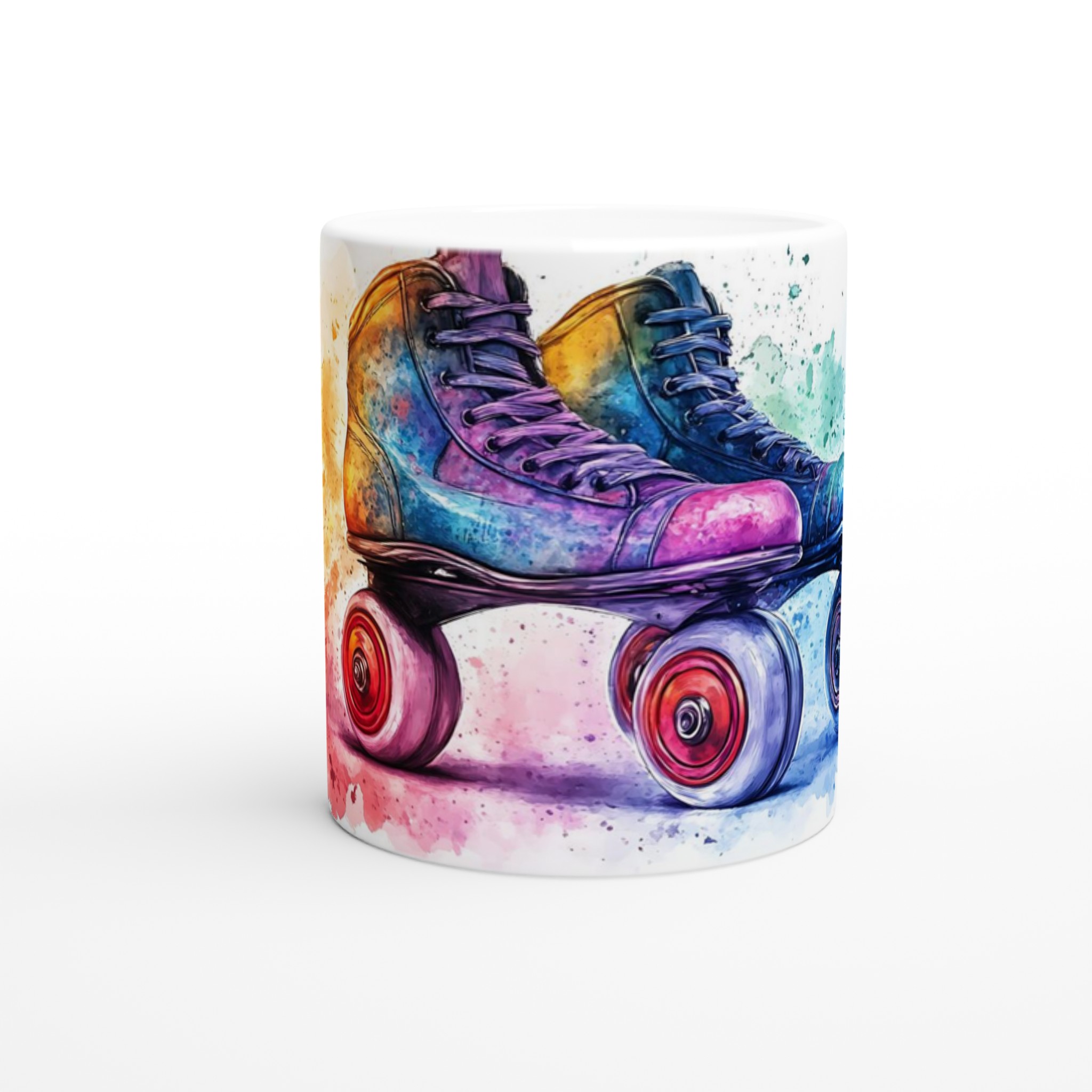 Retro Rullskridskor Akvarell Mugg - Färgexplosion för Kaffestunden i Valfri Färg! 8 8dfb1357-0cde-4ed1-ab7f-b78ad2560e9d