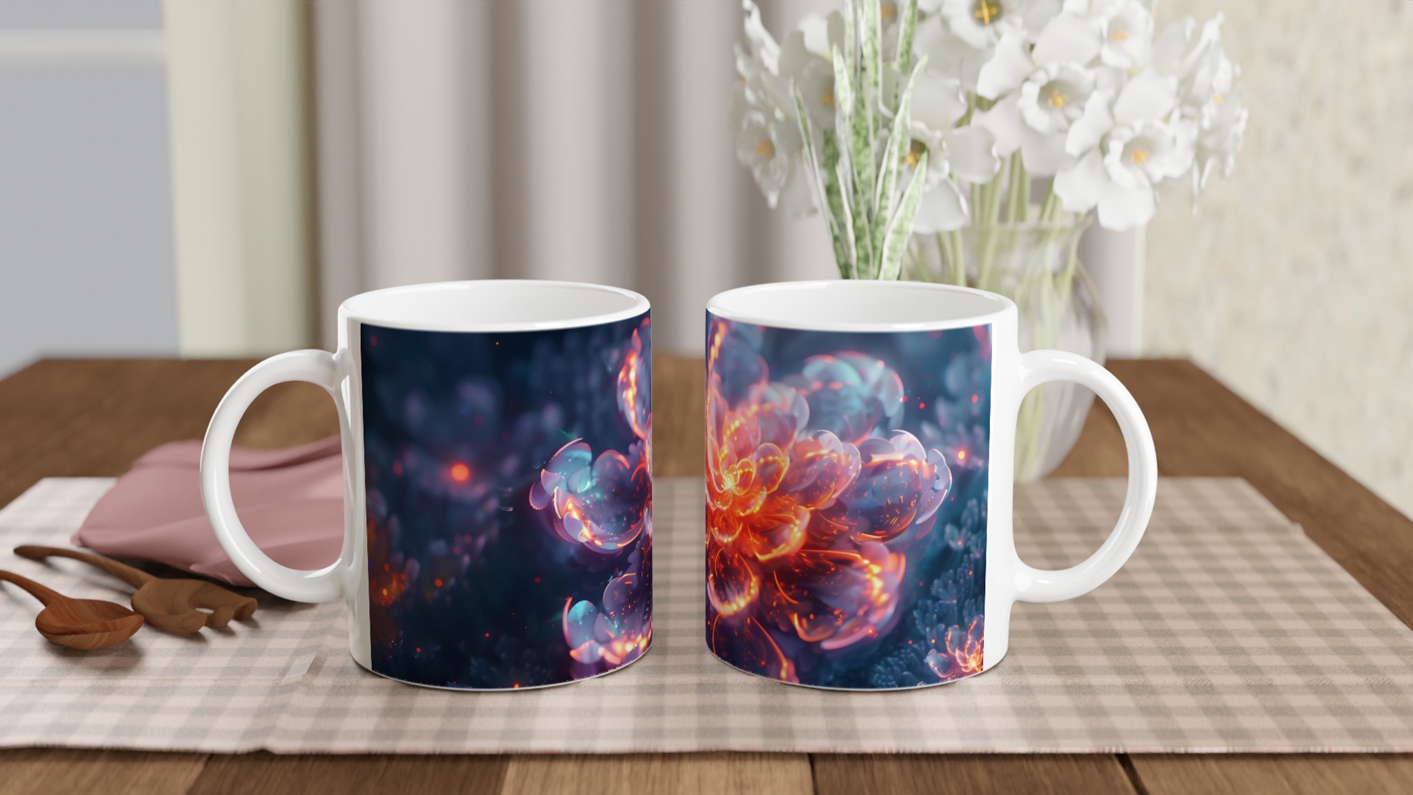 Abstrakt Neonblomma 11oz Keramisk Mugg – Lysande Design, Välj Din Färg! 10 8e05f997-71f4-4815-a54f-ad766ca8a6e4