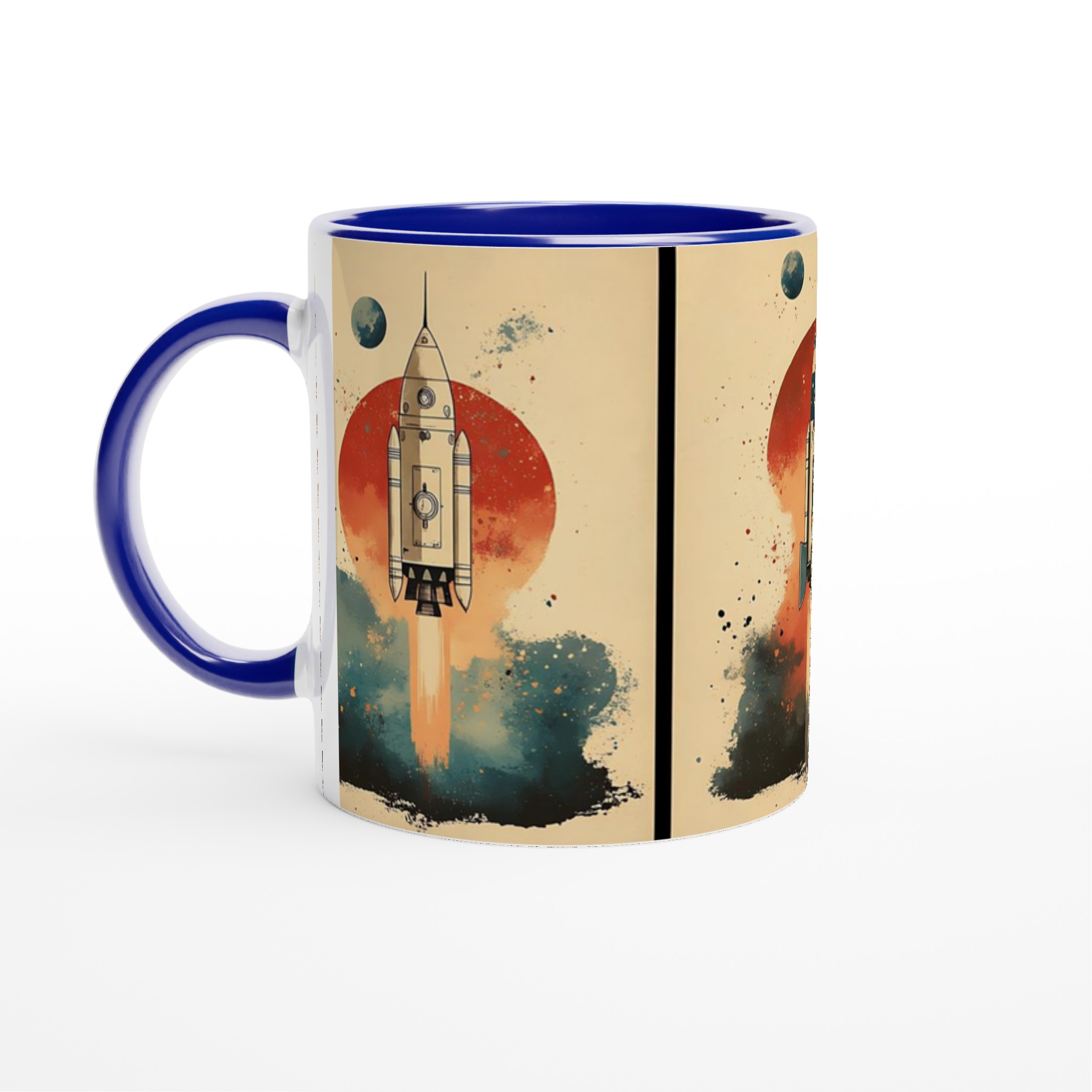 Retro Rymdraket Keramikmugg - 11oz, Välj Din Färg! 2 8e0b3be4-6a9e-4544-bd6c-c6ad8f43dafc