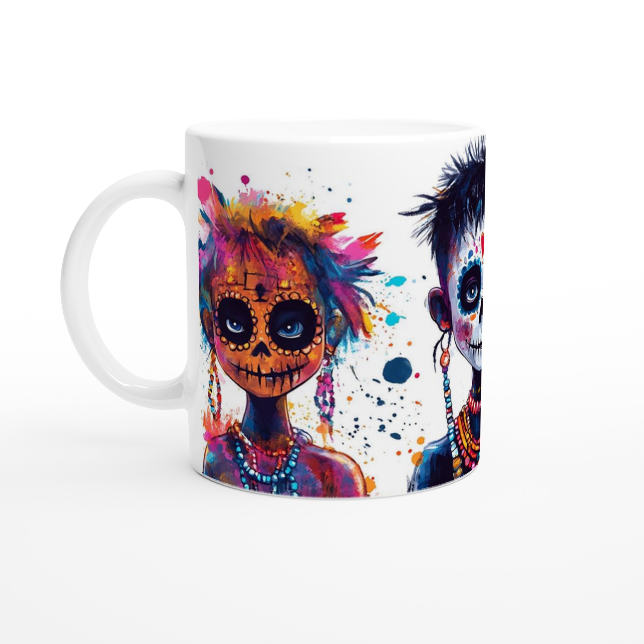 Färgsprakande Calavera Mugg - 11oz Keramisk Kaffemugg i ditt val av sju livfulla färger 1 8e1fe2d7-3380-44bd-ab25-bccdb8dac7da
