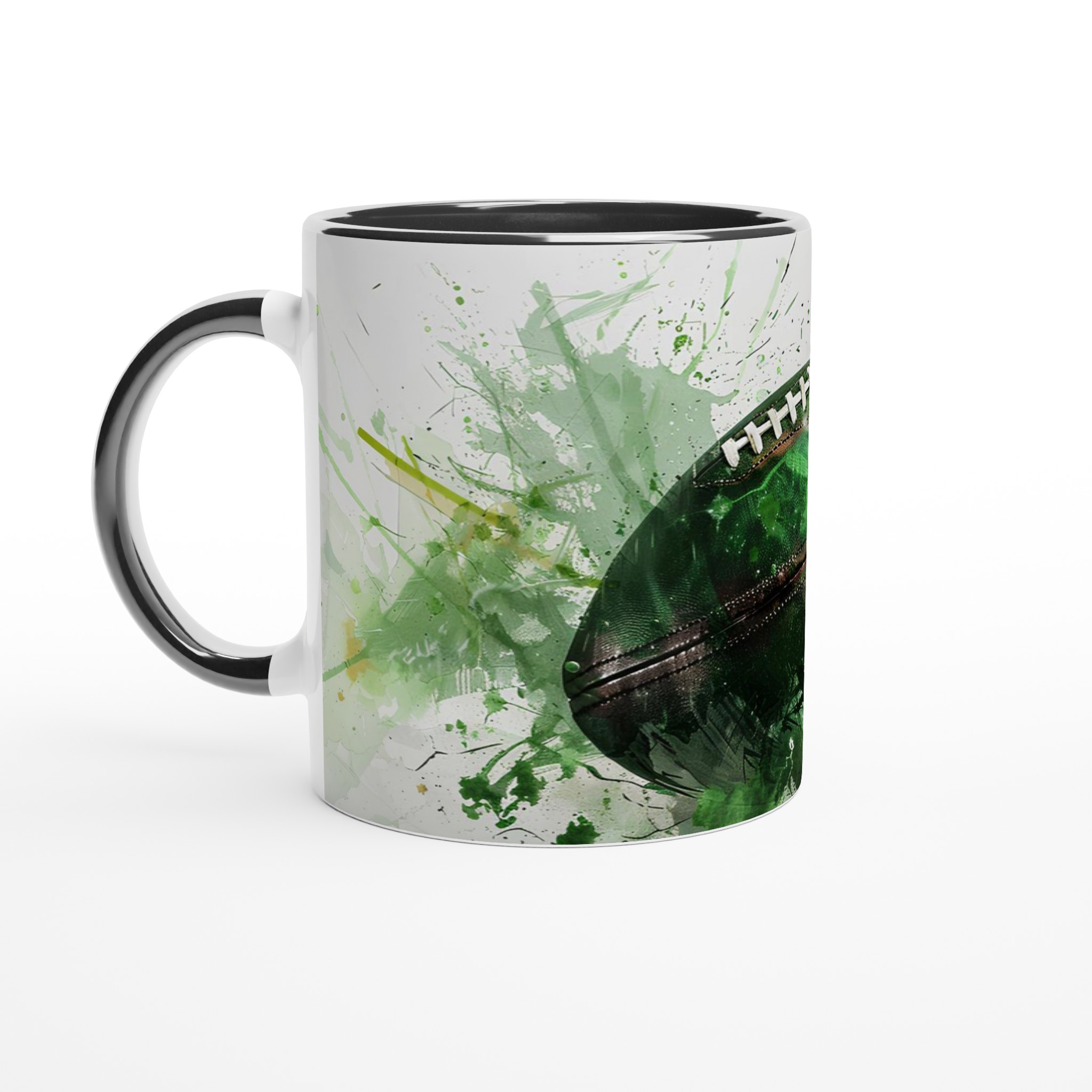 Grön Splash Amerikansk Fotboll – 11oz Keramikmugg i Valfri Färg 4 8e3040aa-43c1-4b6b-86a9-b8c41cd1c81d