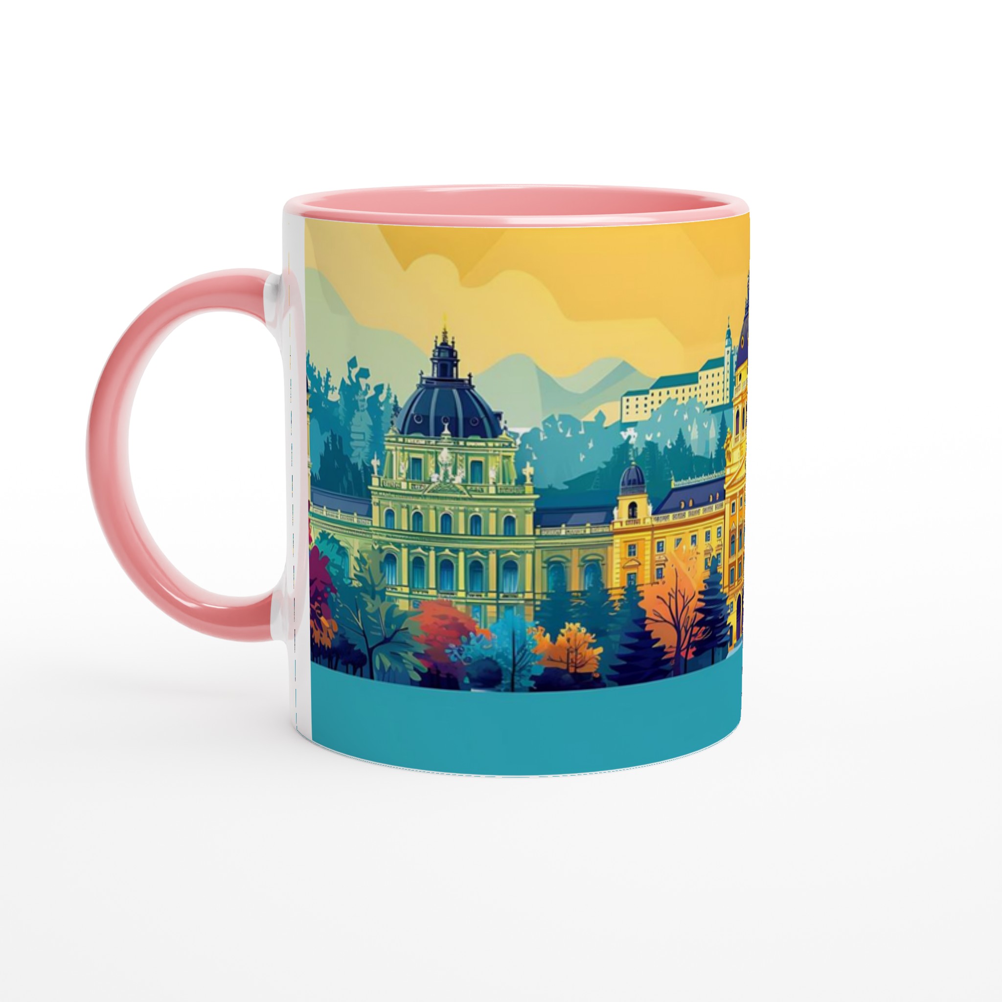 Europeisk Stad Charm Mugg - 11oz Keramikmugg i levande färger 6 8e3f3805-24c7-47b3-87e0-a79b4d83cb0b