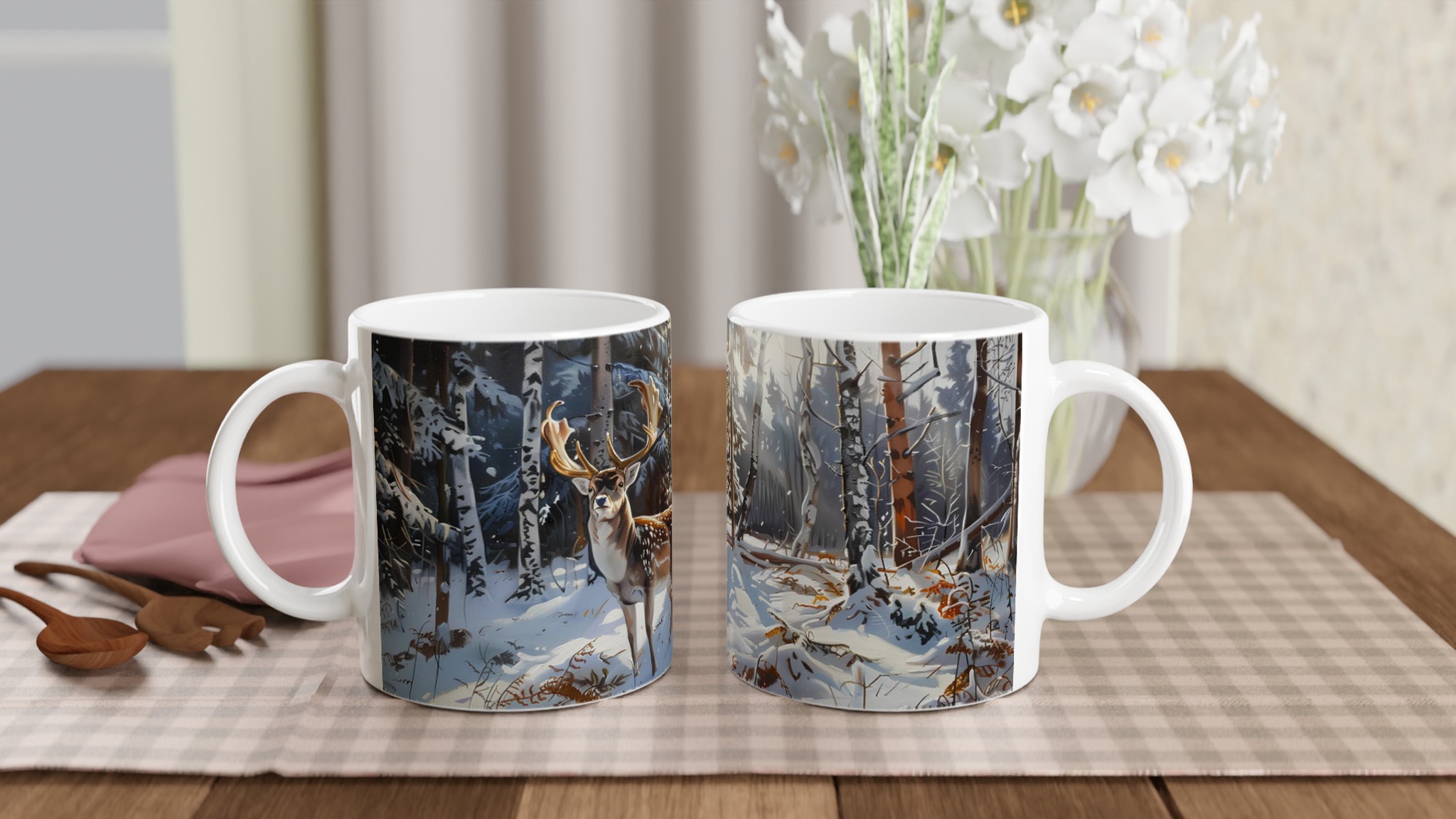 Vinterhjort i Snölandskap 11oz Keramikmugg – Din Favorit för Varma Drycker 10 8e702543-eae5-40d3-805b-6f107126a566