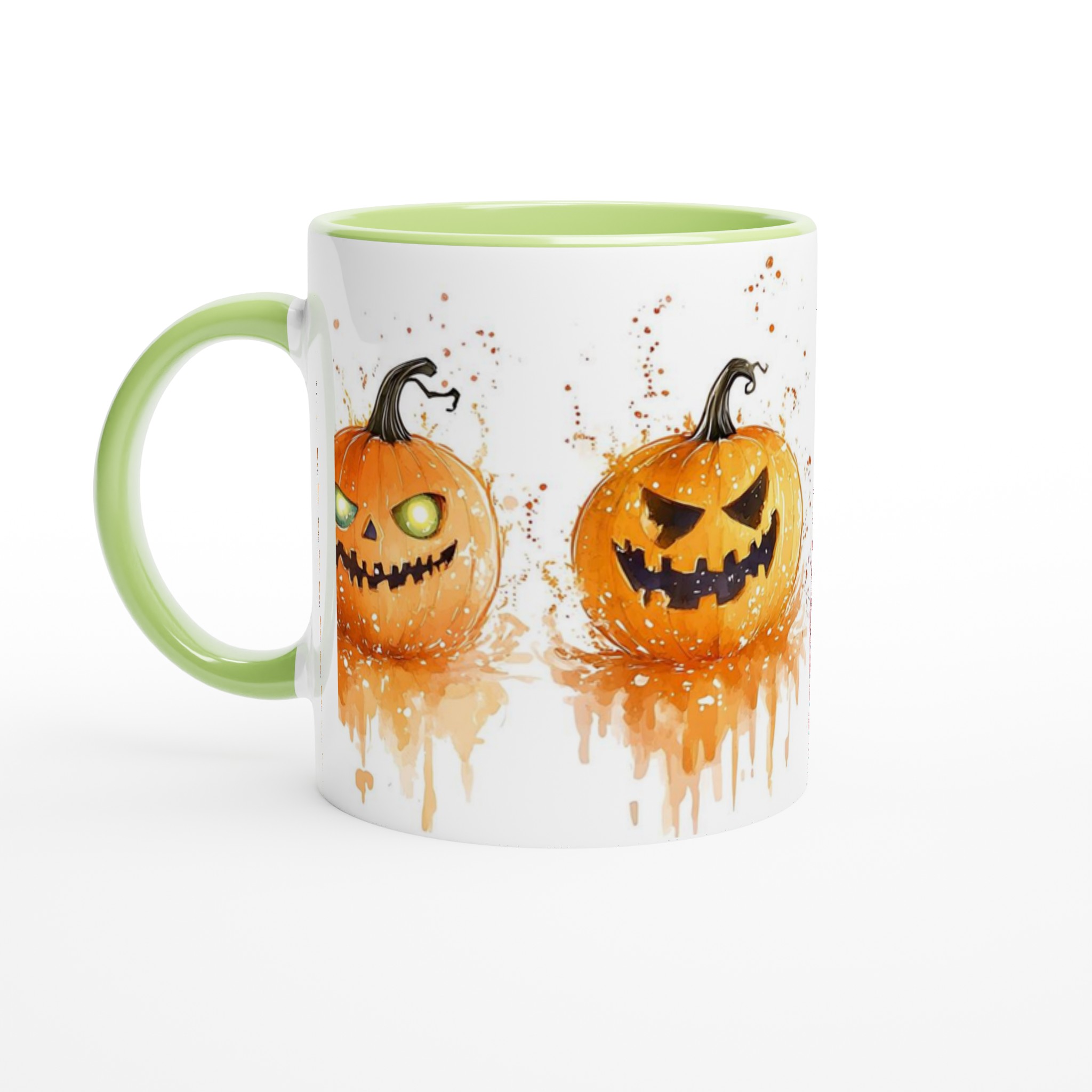 Färgglada Halloweenmuggar: Månadens läskiga vänner i akvarell – 11 oz keramikmugg i ditt val av färg 7 8e897204-7c8f-4d54-8d34-9e8832b8effe