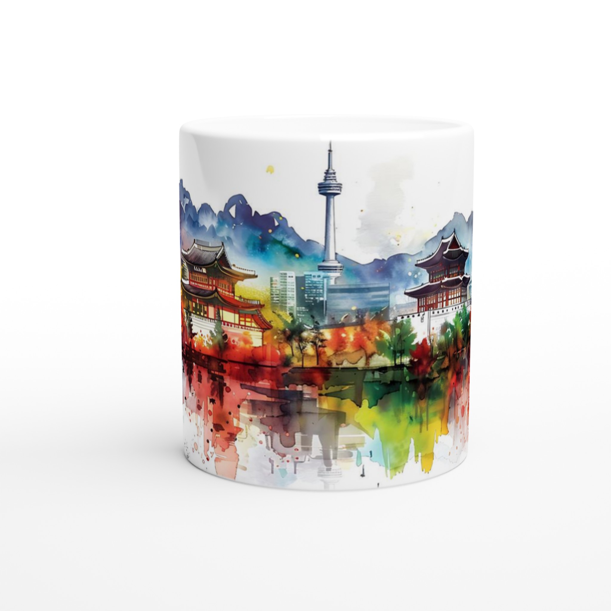 Seoul Skyline Akvarellmugg – Levande Stadsbild i Din Favoritfärg, 11 oz Keramik 8 8e8bca21-9bf3-4aa6-b313-b915a21810c2