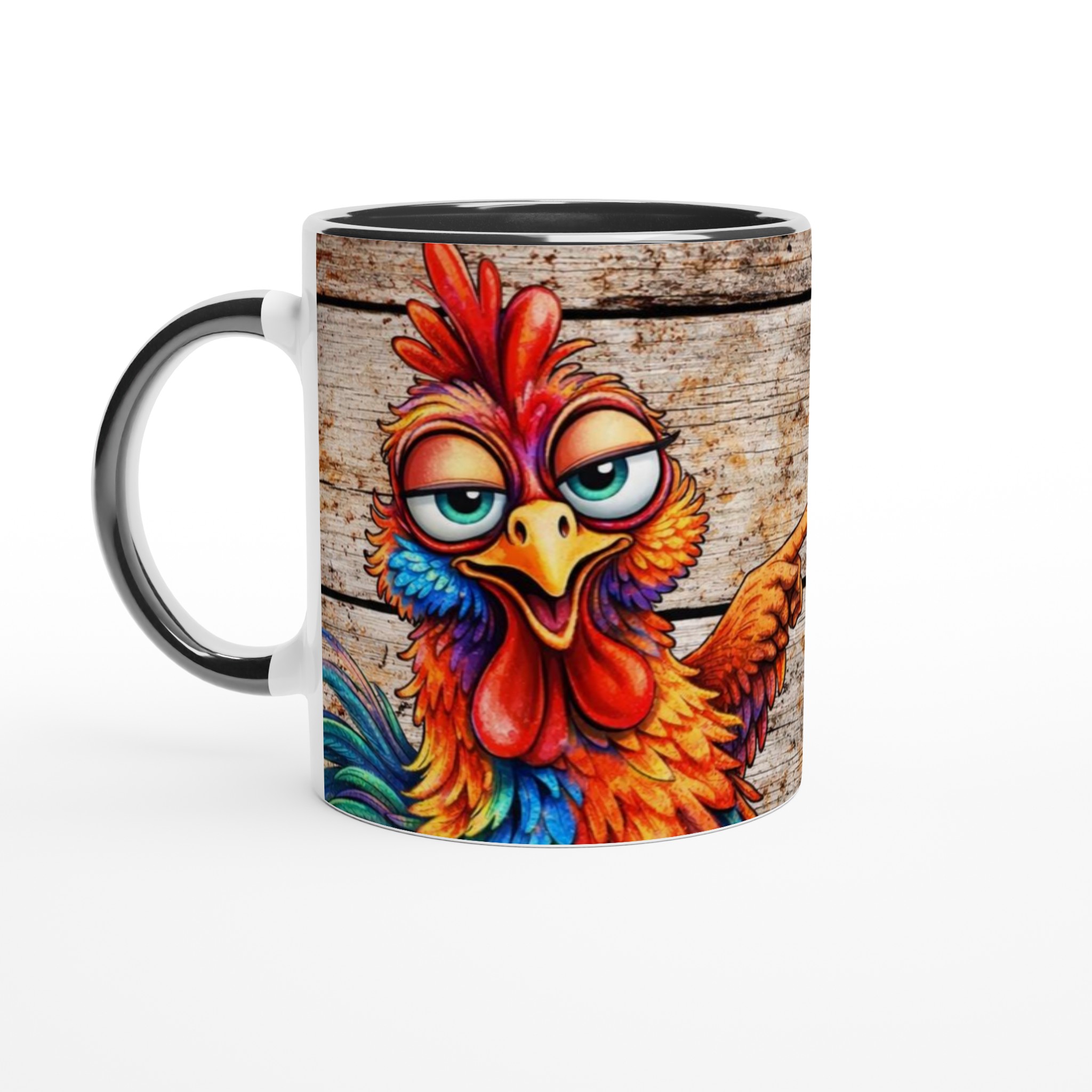 Färgstark keramikmugg 11oz med lekfull tupp och kraftfullt budskap i flera snygga färger 4 8e9a37eb-5862-4125-80e2-bdcd8baac01c