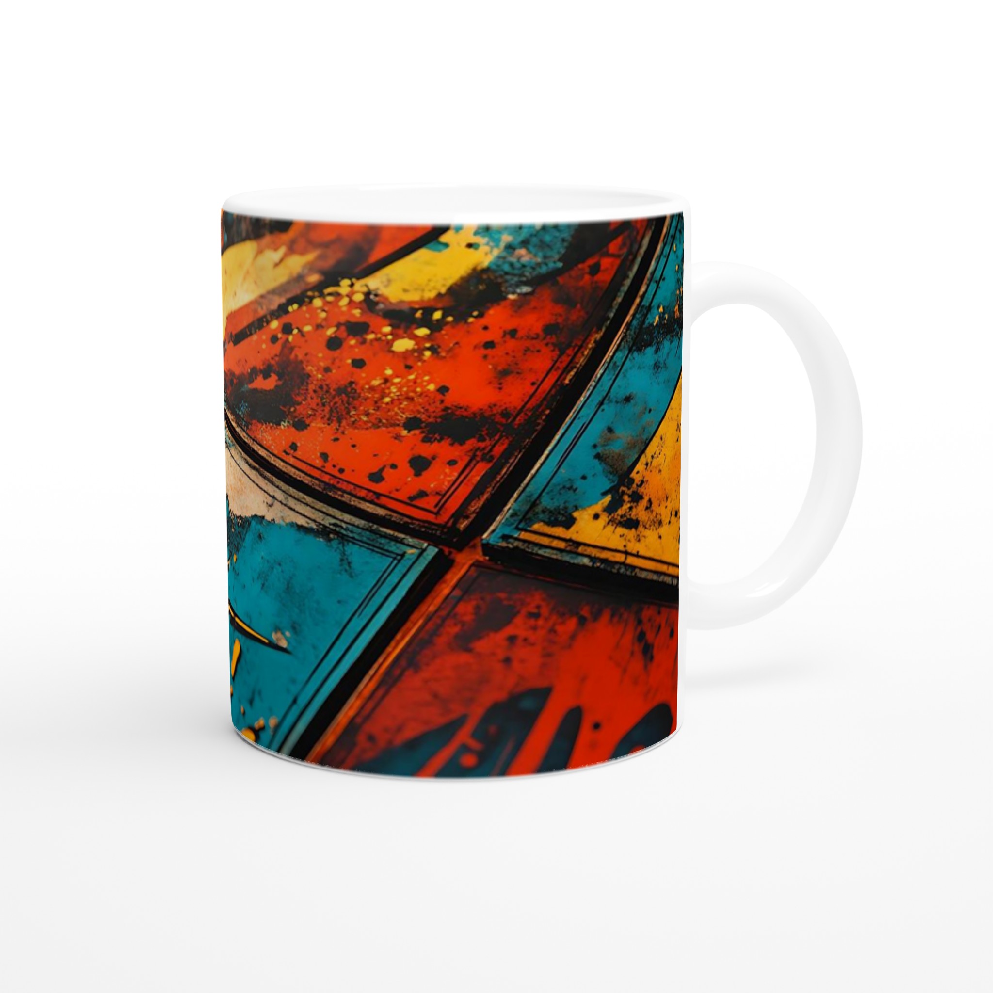Abstrakt Pop Art Keramisk Mugg - Din Favoritdryck i Livfull Grunge-Stil, 11oz 9 8ea7155e-56a4-47b2-80b7-98a75180278e