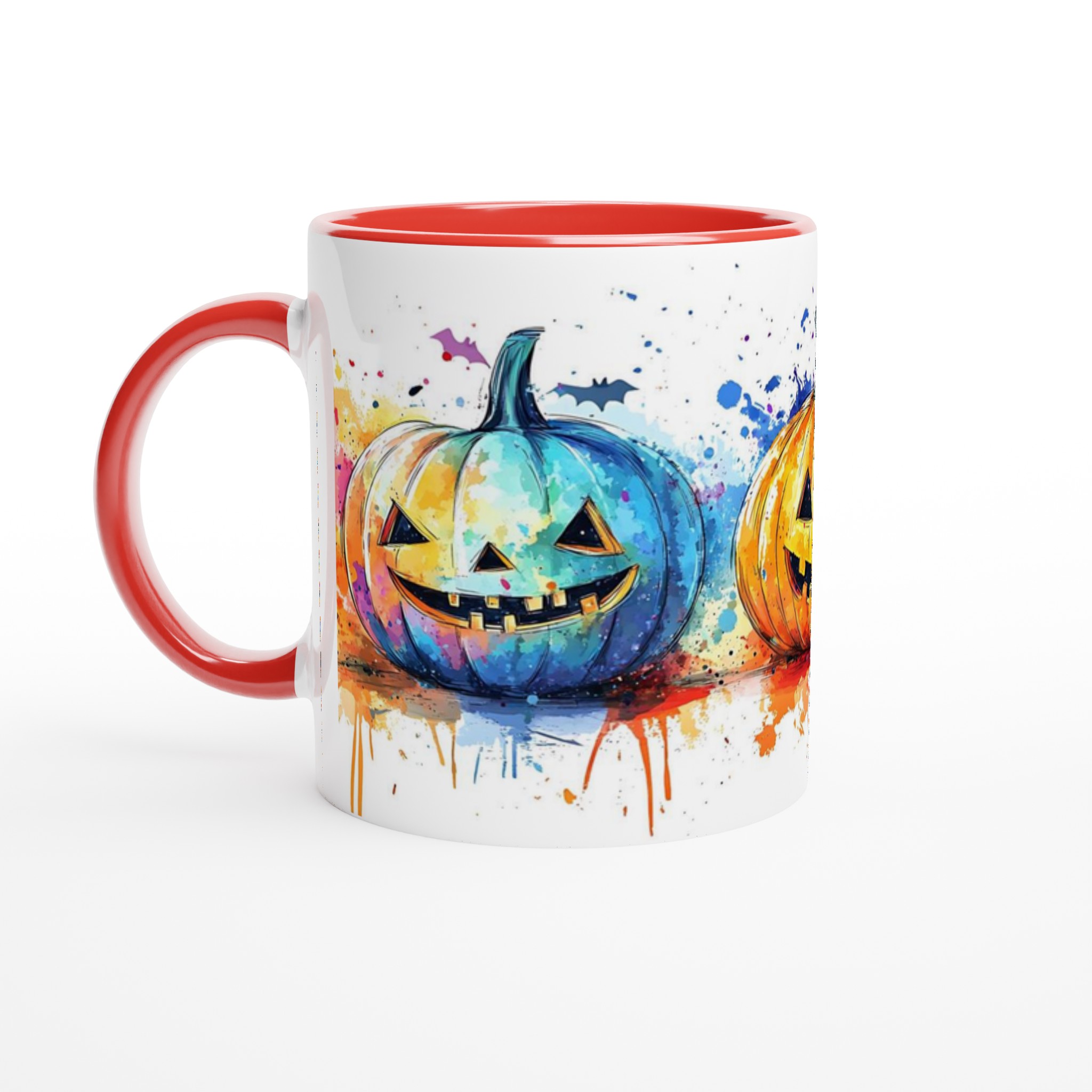 Färgsprakande Halloween-Mugg – Lekfull Jack-o'-Lantern i Akvarellstil, Välj bland 7 Livfulla Färger! 5 8eceee38-240c-4c02-a9be-48d02a5968c3