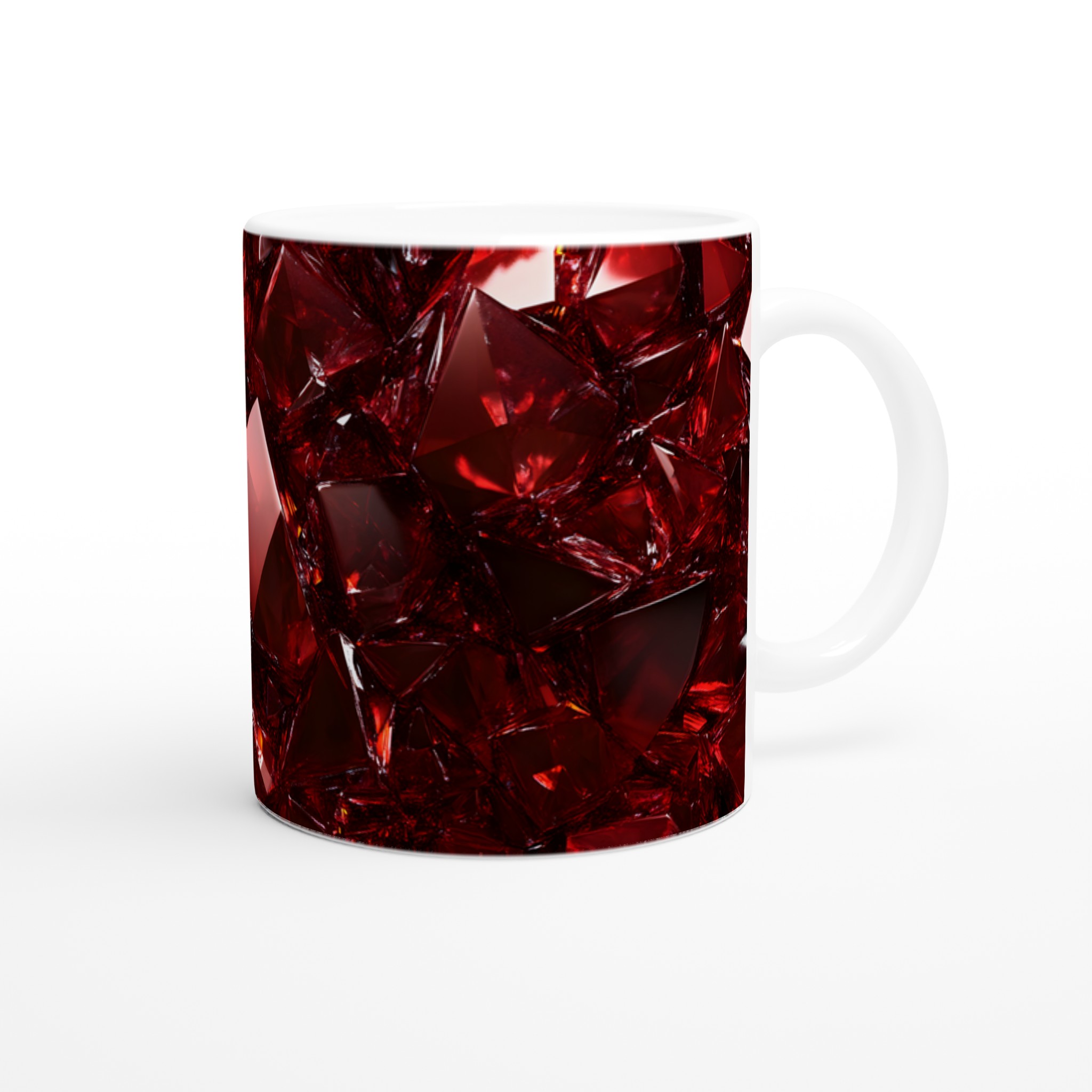 Rubinröd Fasetterad Keramikmugg – 11oz Lyxig Kaffemugg i Ditt Val av Färg 9 8f20d615-4e71-4c3f-b372-8e13ce0bbffd