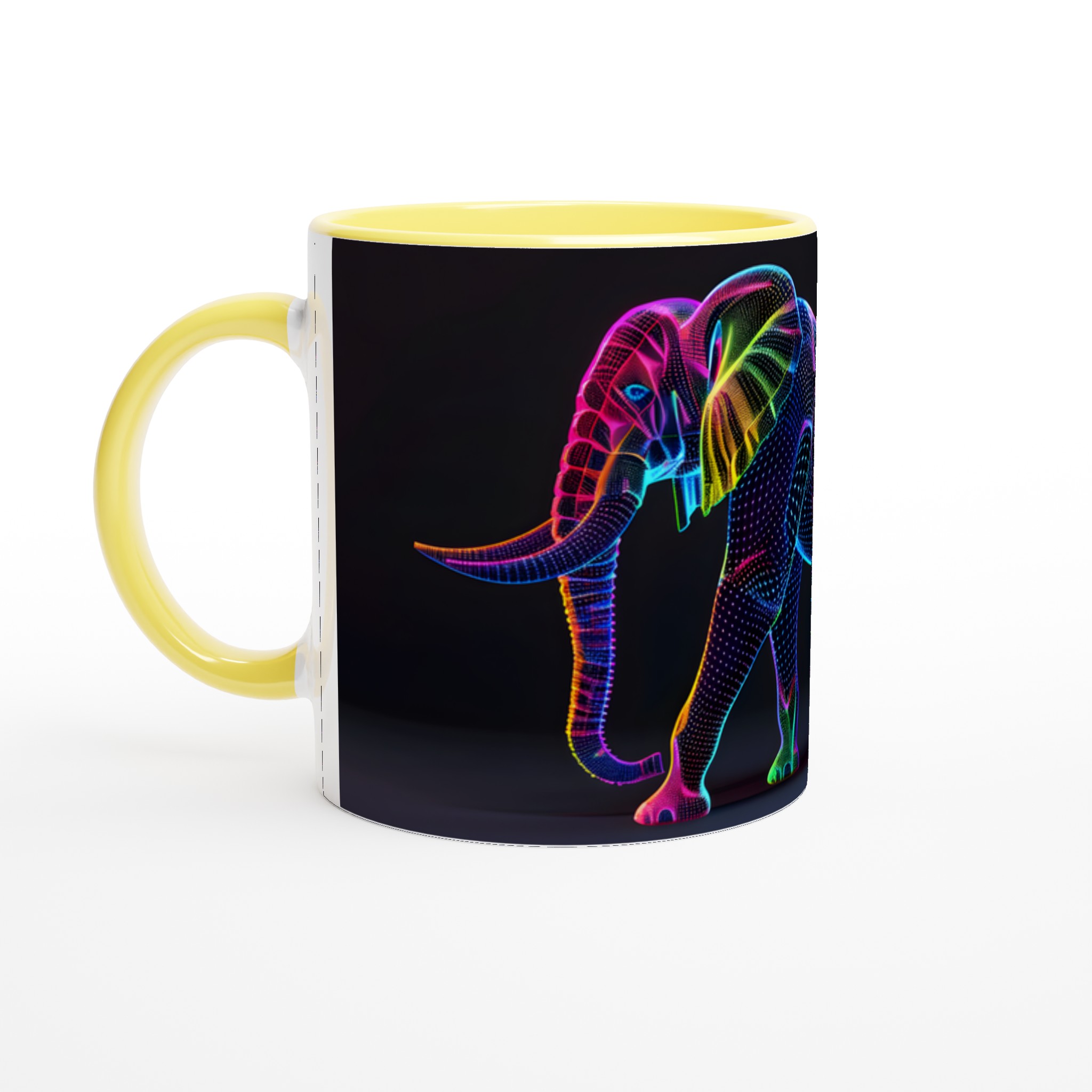Neon Elefant Konstmugg - 11oz Keramikmugg i din valfria färg! 4 8f30dee8-d146-4b31-a589-a90ec1e2c5c5