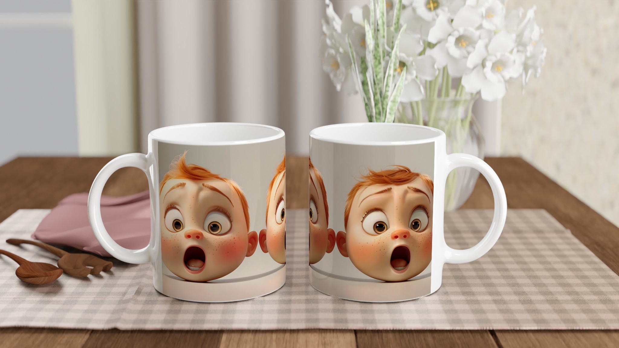 Förvånade Ansikten: Charmig 11oz Keramisk Mugg för Ditt Kaffe, Tillgänglig i Flera Färger! 10 8f50ad71-407c-467f-bc9d-29a4bc6a8fc3
