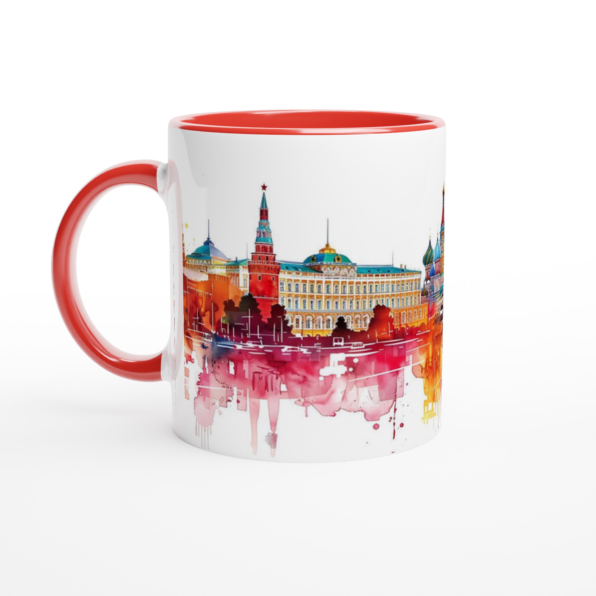 Abstrakt Moskva Vattenfärg Mugg - Livfull Stadsbild i Regnbågens Färger 5 8f8c5a76-4bbc-4ca7-b4ed-69193d4e1c12