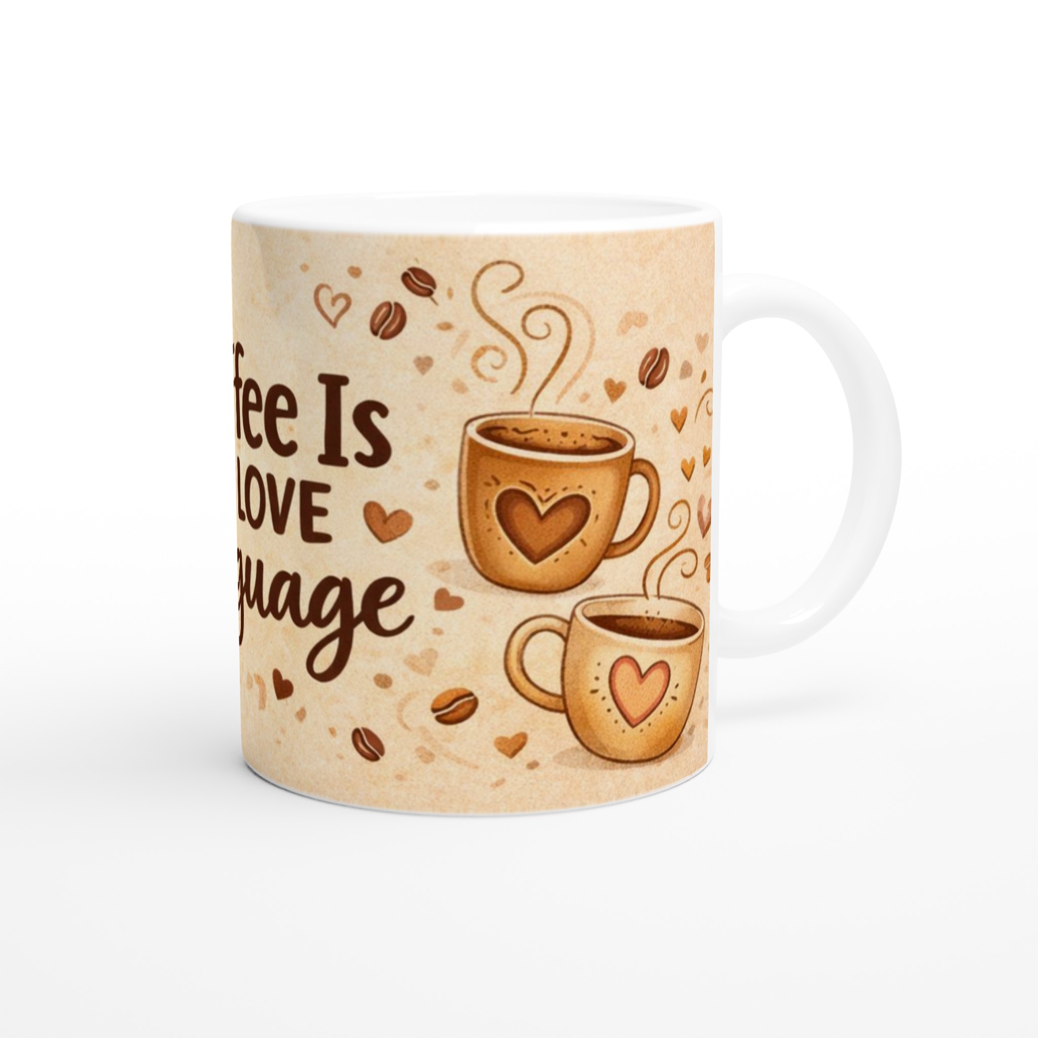Vit 11oz keramisk mugg med kärleksfullt kaffemotiv – välj bland 7 charmiga färger 9 8fa288d7-a144-4e32-8849-785fe734b6b0