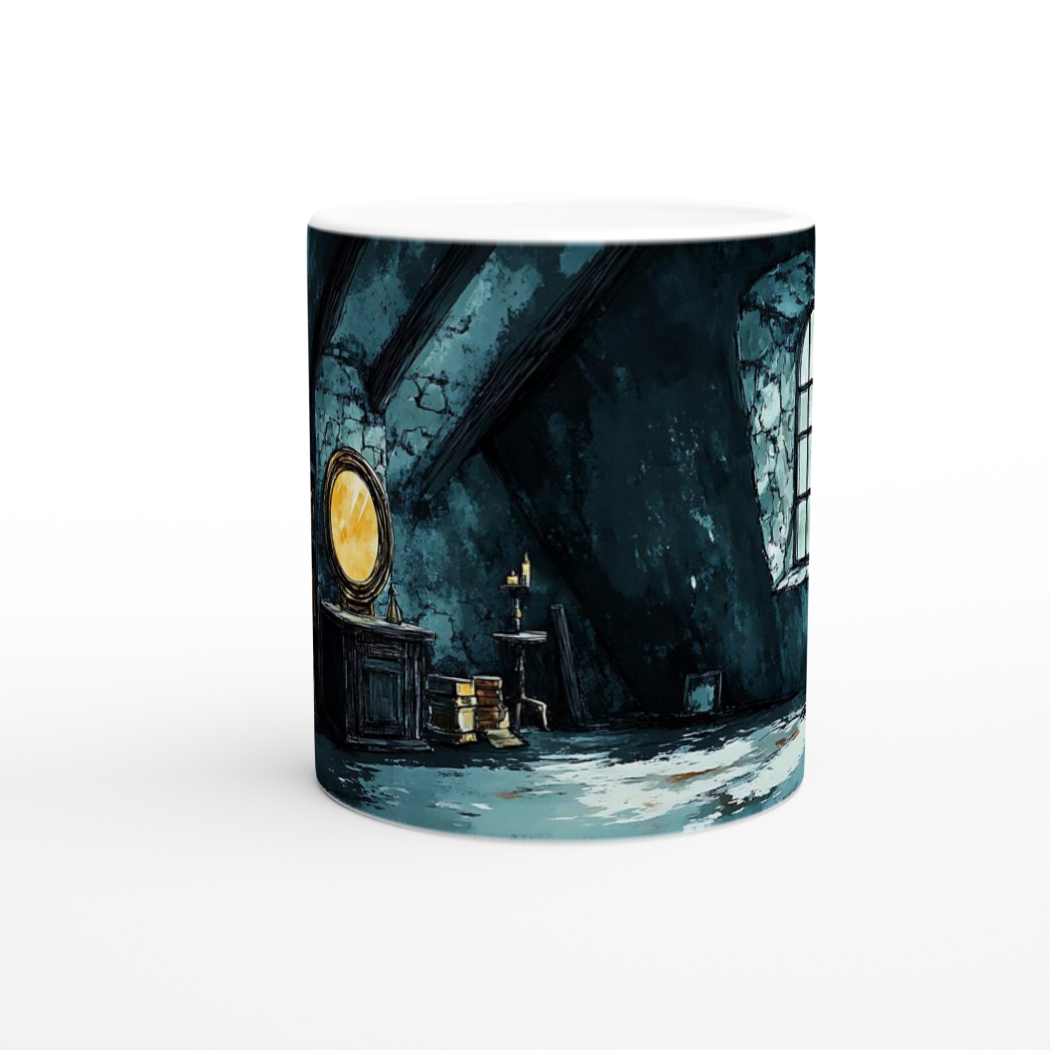 Mystisk Gotisk Vindsrum Mugg - 11oz Keramikmugg i ditt val av 7 färger 8 8fb579f4-5b88-4392-9012-d794adb87499