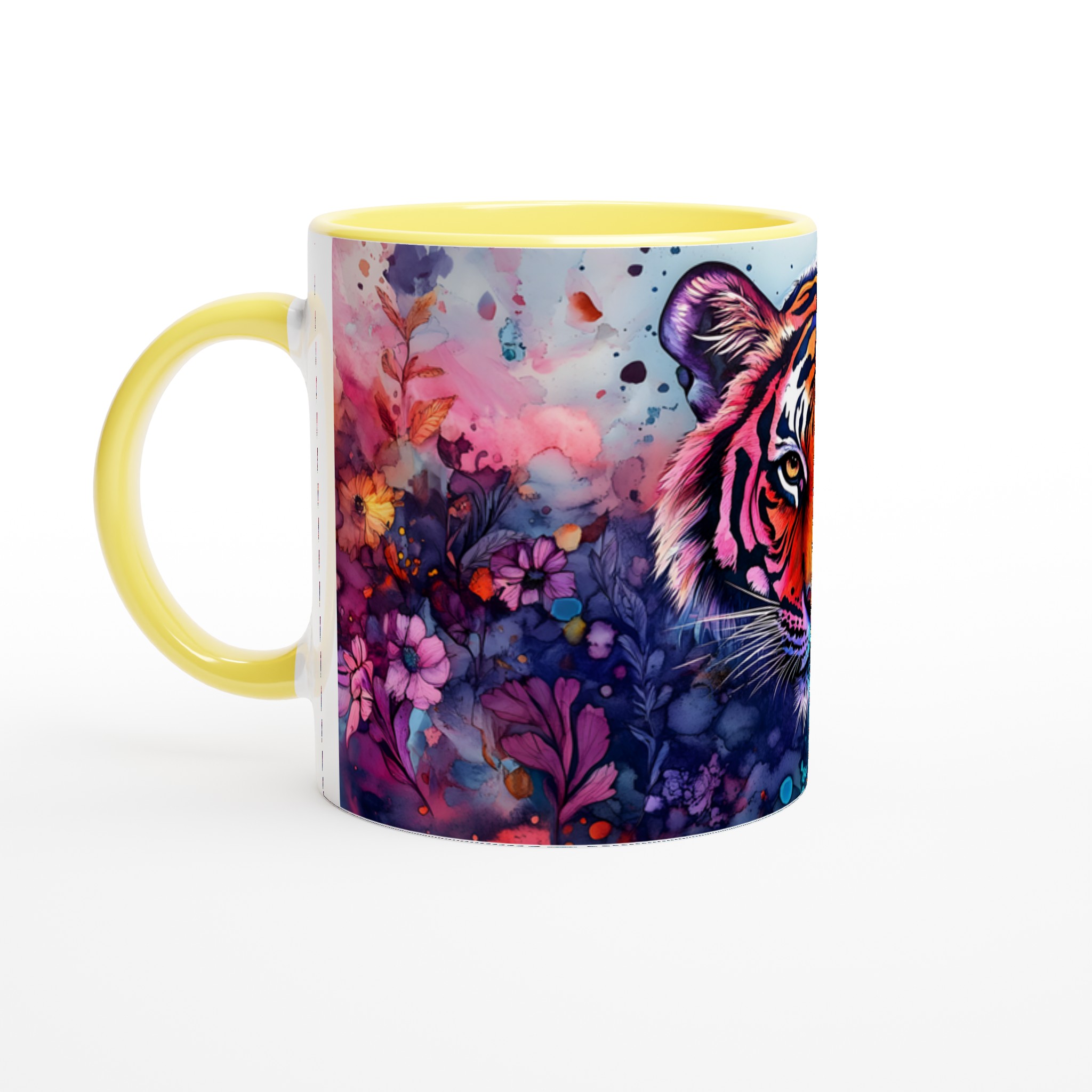 Abstrakt Akvarell Tiger Mugg – Vibrerande Konst på 11oz Keramik, Välj Din Favoritfärg! 3 902dc2c9-d2c0-4cbe-b1fe-7f8a9530bbeb