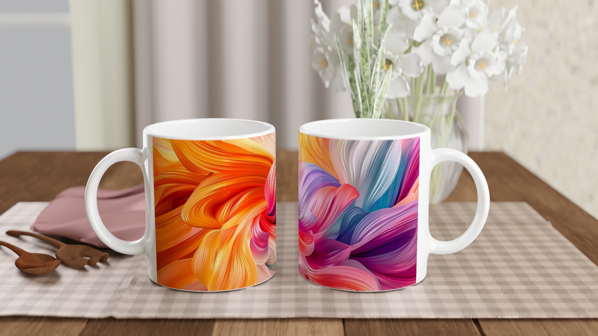 Abstrakt Målerimugg i 7 Färger – 11oz Keramikmugg för Levande Konst och Daglig Inspiration 10 904a25fd-a987-4f34-8cf3-7841542dee13