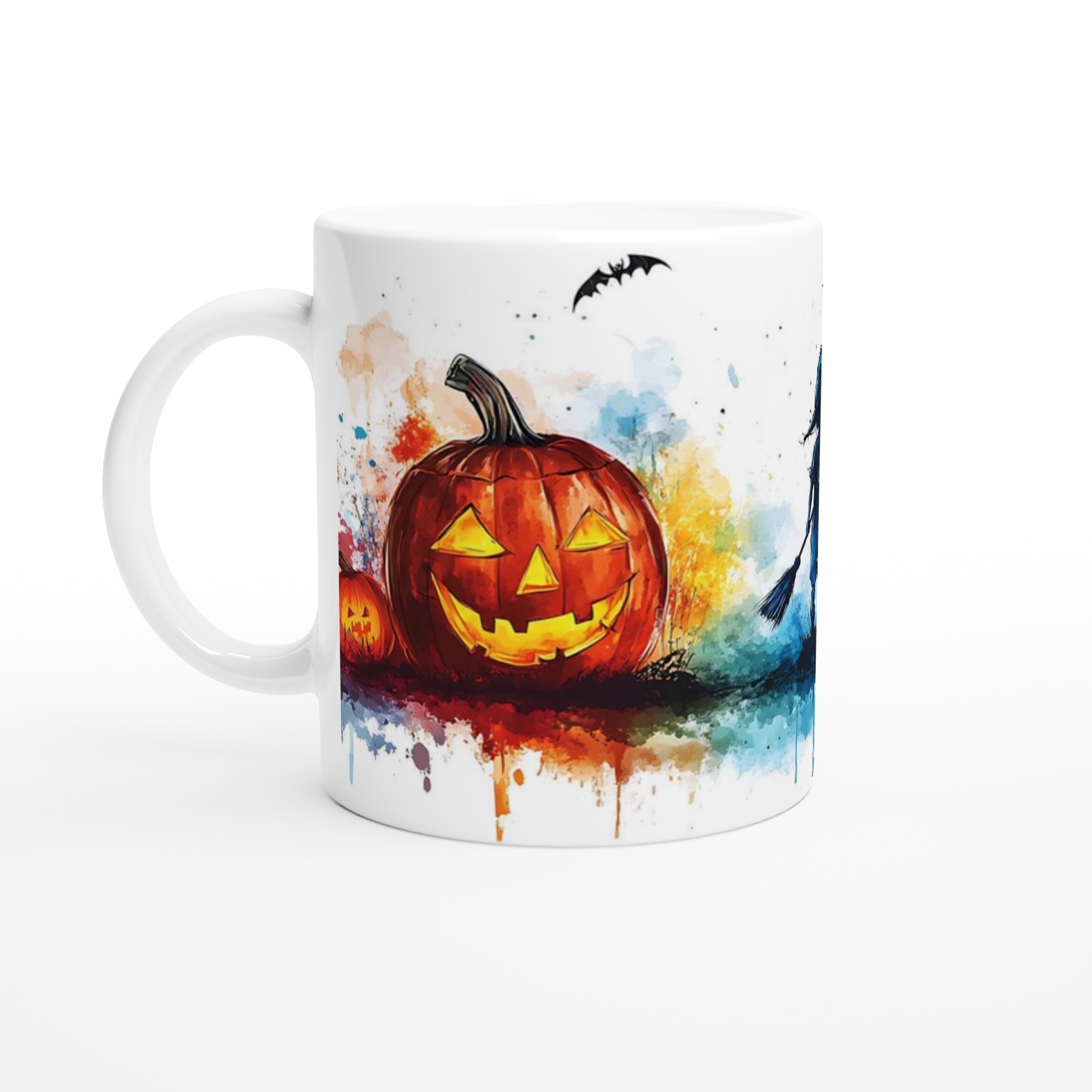 Spöklik Halloween Akvarell Mugg - Skrämmande Charm & Livfull Design, Välj din Favoritfärg! 1 9051ec22-03ab-44d4-ab56-988cac5b2bc0