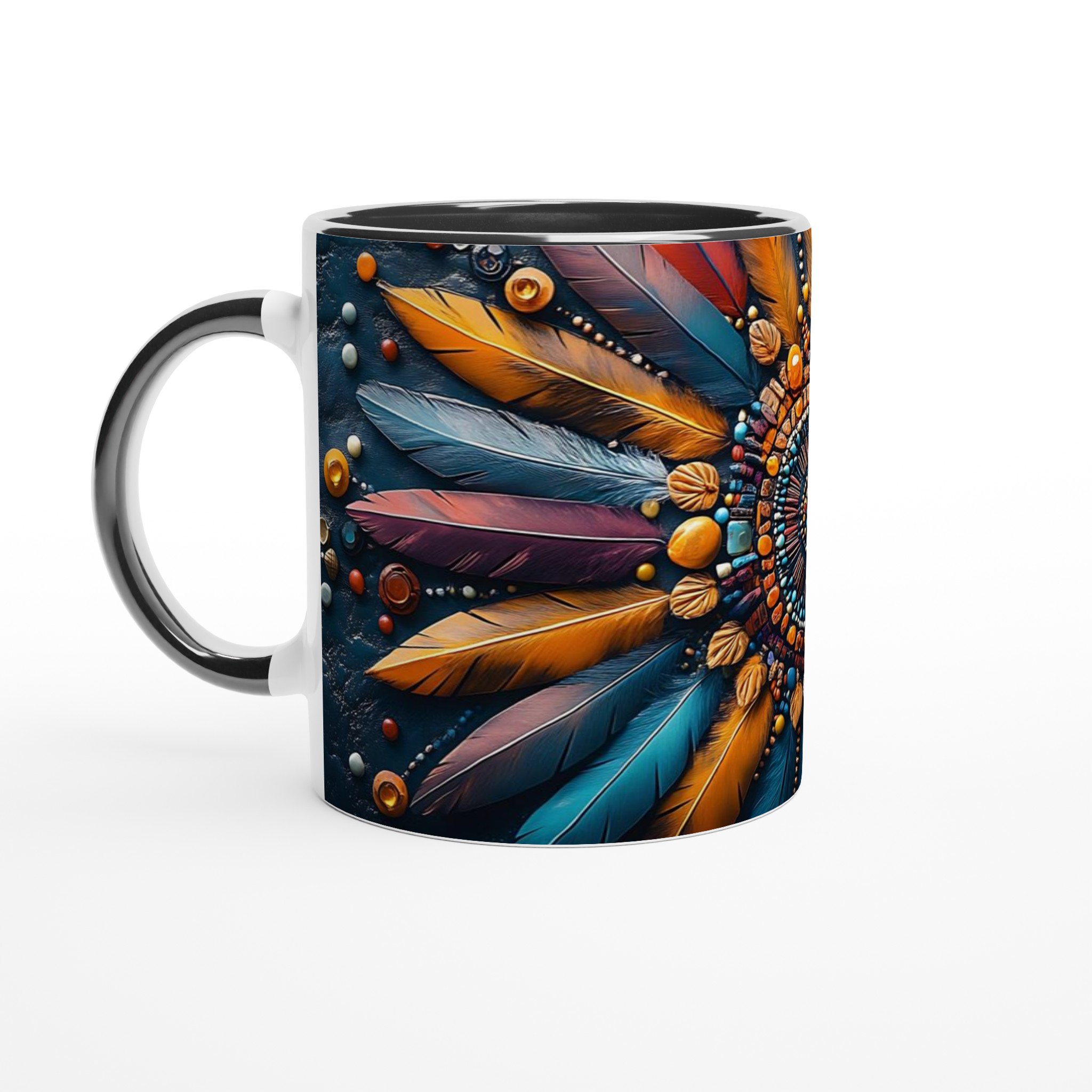 Aztec Inspired 11oz Keramisk Mugg – Konstfull Design i Levande Färger 4 90620c5e-868a-4f6a-b6e1-b1fb6e7b1991