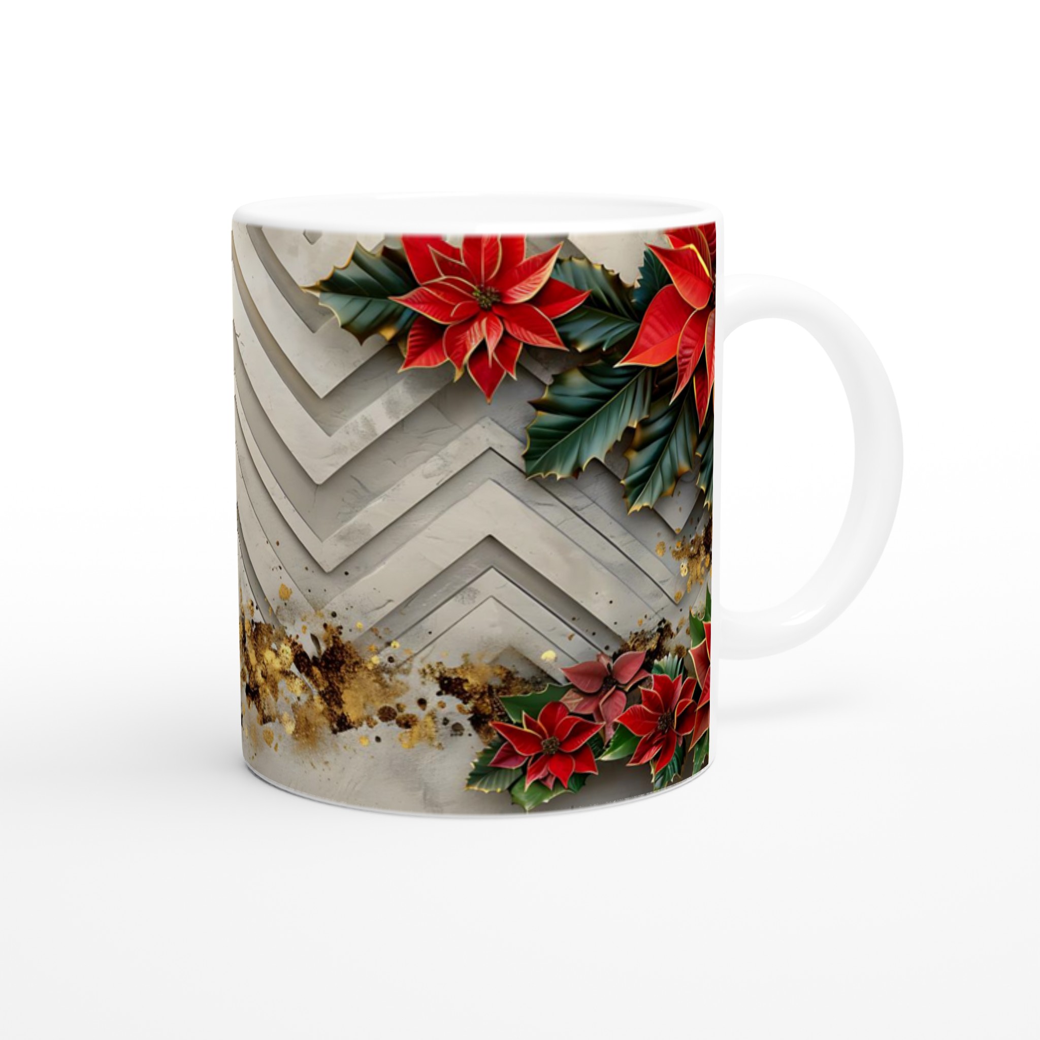 Vit 11oz keramisk mugg med julig prydnad i din favoritfärg 9 90693c8a-e194-4825-8ed4-fa876d6b0ef9