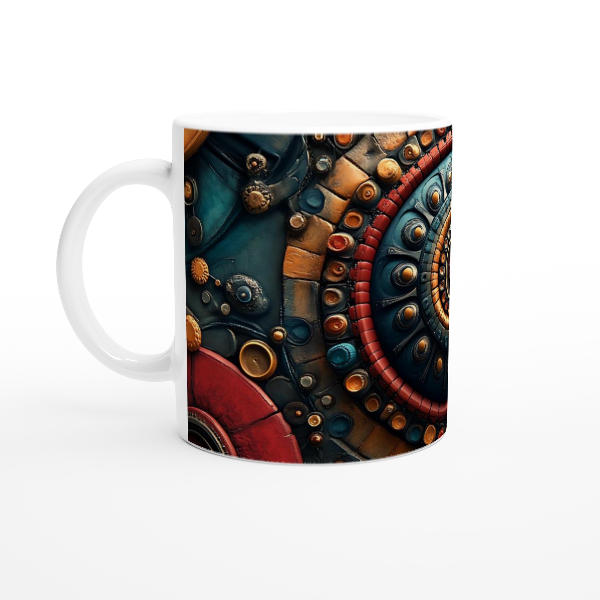 Mandalainspirerad 11oz Keramikmugg - Bohemisk Design med Vintage Charm 1 9071c4ee-fdcd-499a-88eb-b48b6a1b2335