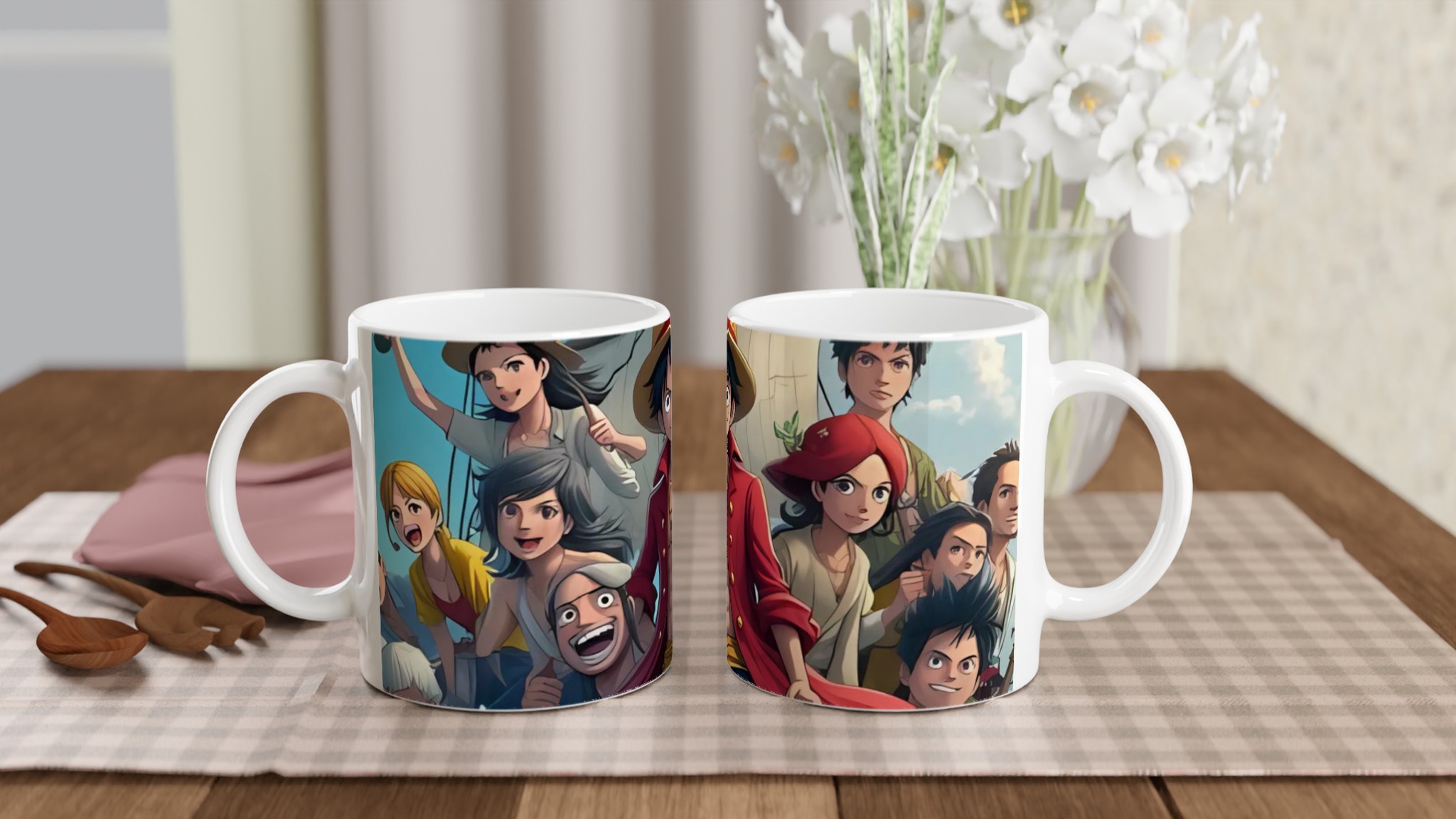 Vit 11oz keramisk mugg med livfull animeinspirerad design i valfri färg 10 90ab2e68-89bd-4b87-8cf7-50b1348b2520