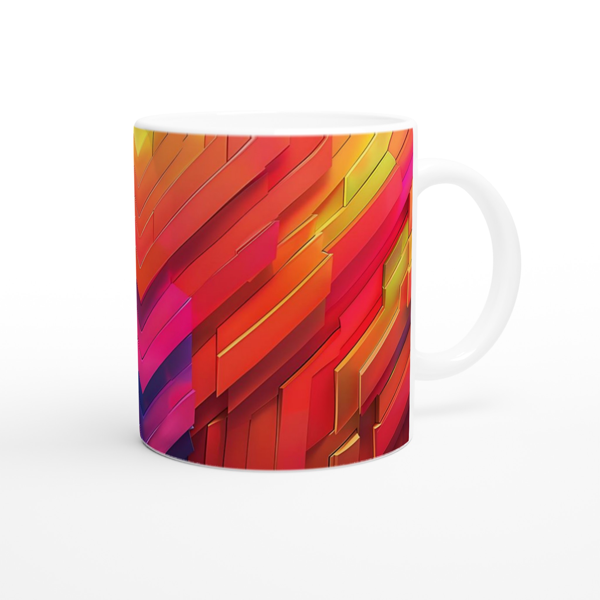 Abstrakt Chevron Mugg - Färgsprakande 11oz Keramikmugg för Modern Stil i Valfri Färg 9 90d4b4a5-eb41-41cb-a46d-13fe8405e9d6