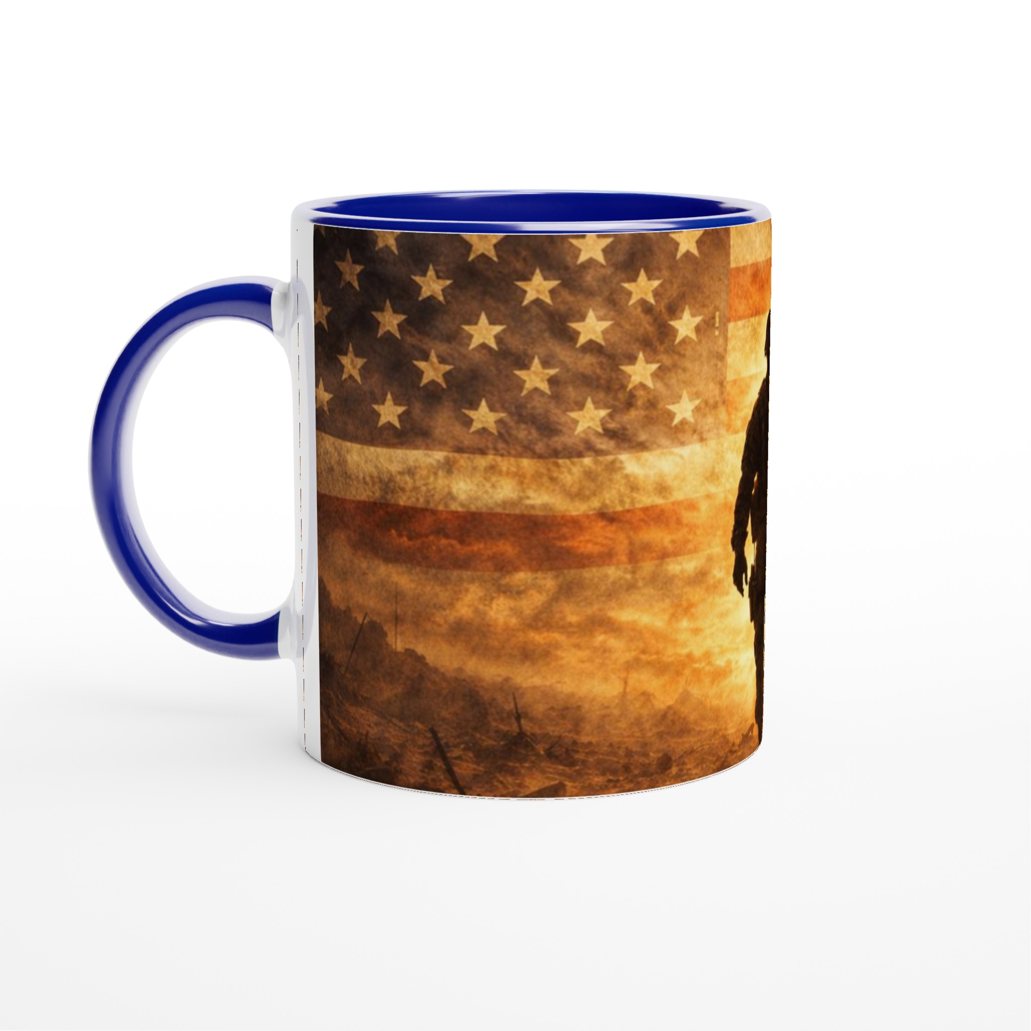 Vit 11oz keramisk mugg med patriotiskt soldatmotiv i flera färgval 2 90dfebd2-d164-46f1-9e16-e0f3ed832cb9
