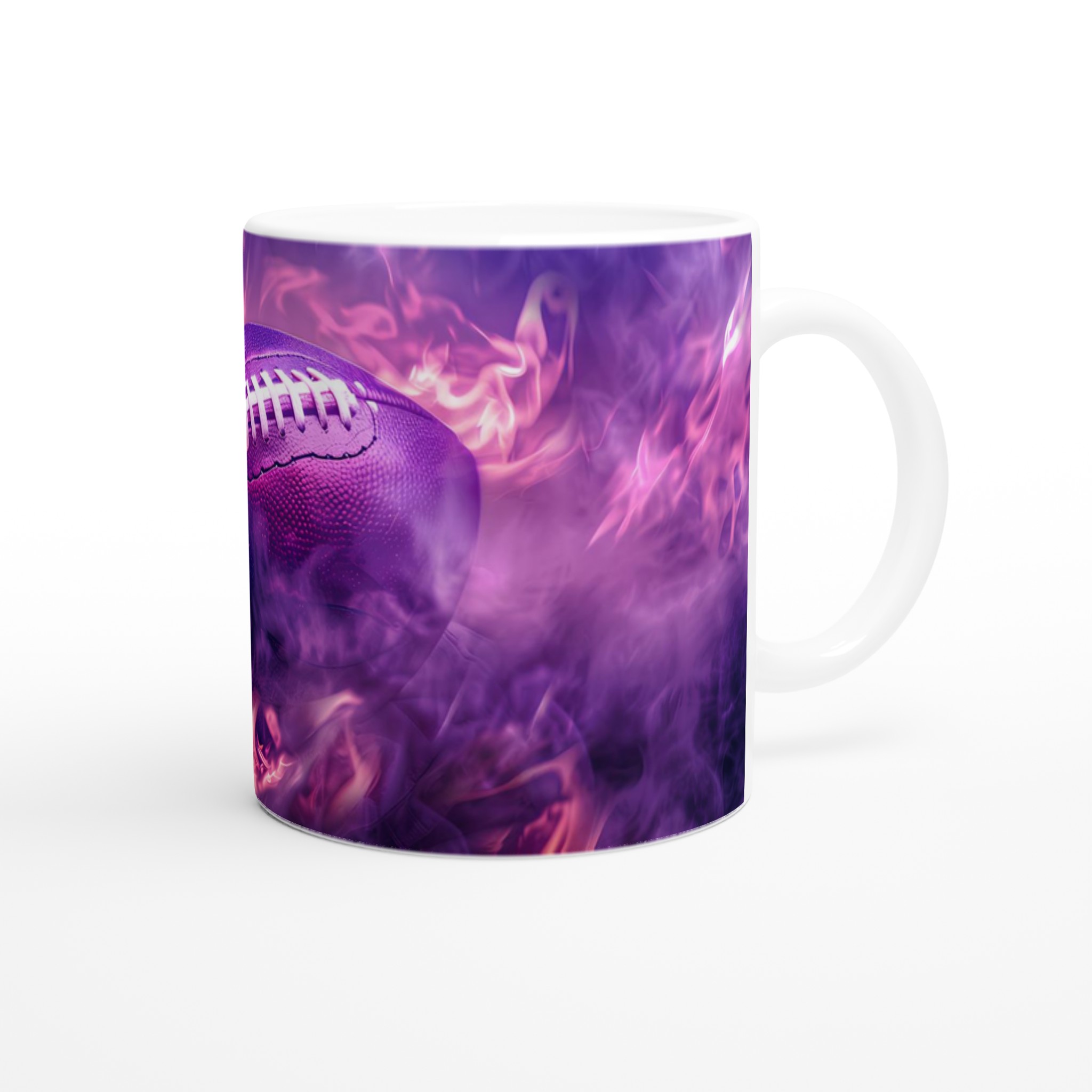 Neon Flame Football Mugg – 11 oz Keramisk Mugg för Sportfantasten i Levande Färger 9 90e63a50-d89c-455a-82da-3e8a92ef2a6f