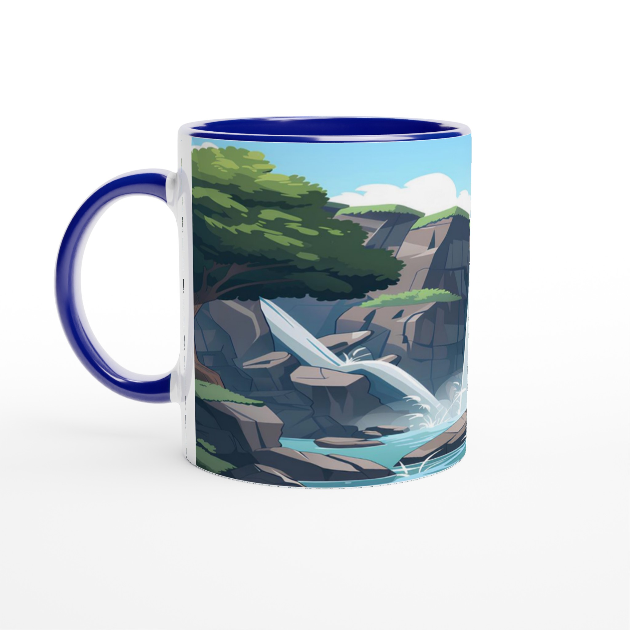 Klippfall Vattenfall Mugg: En Naturinspirerad 11oz Keramikmugg i ditt val av färg 2 9104e6ca-c8b5-43f8-9d1d-260b686ba4c0
