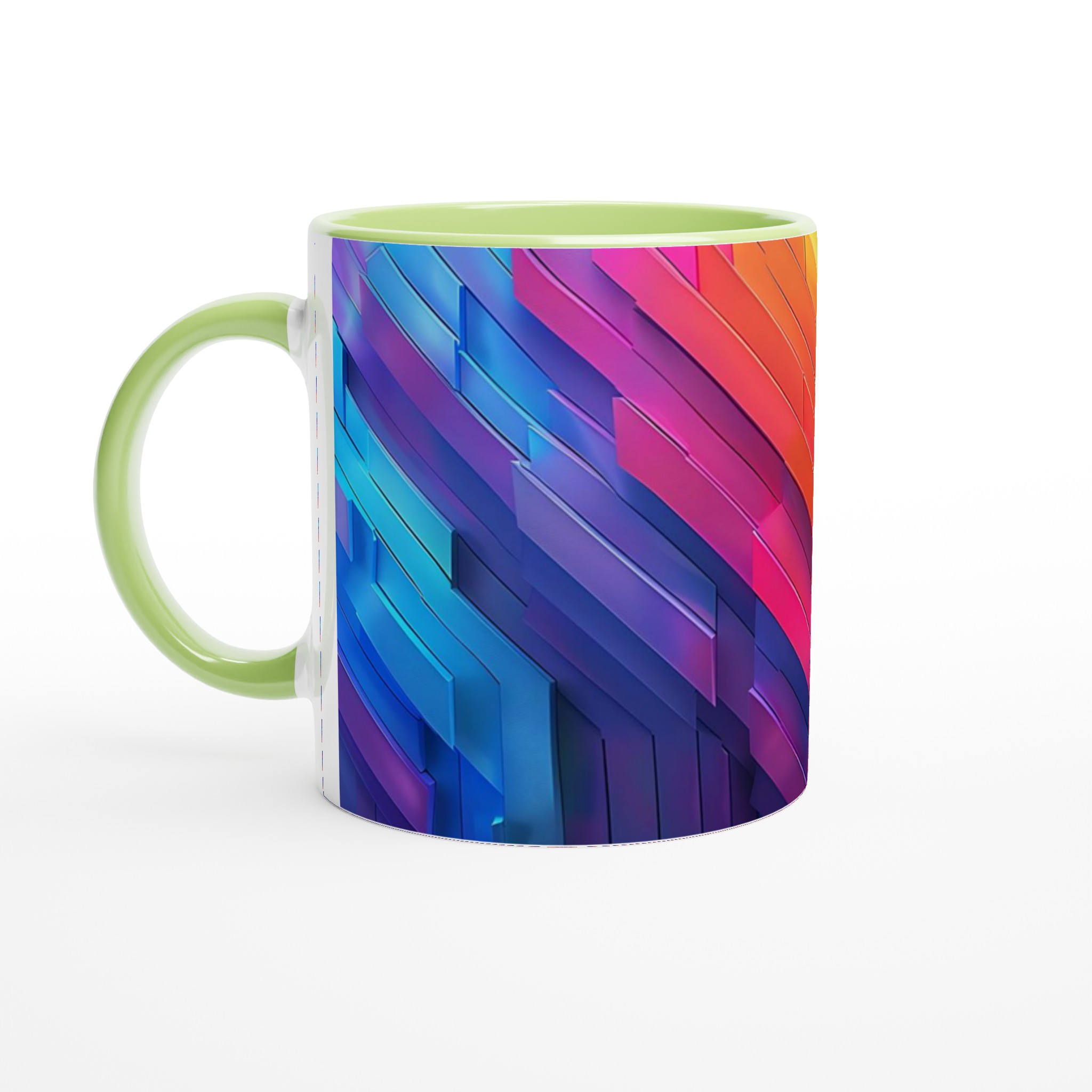 Abstrakt Chevron Mugg - Färgsprakande 11oz Keramikmugg för Modern Stil i Valfri Färg 7 91334276-3de2-465d-a3a8-a3235accbef5