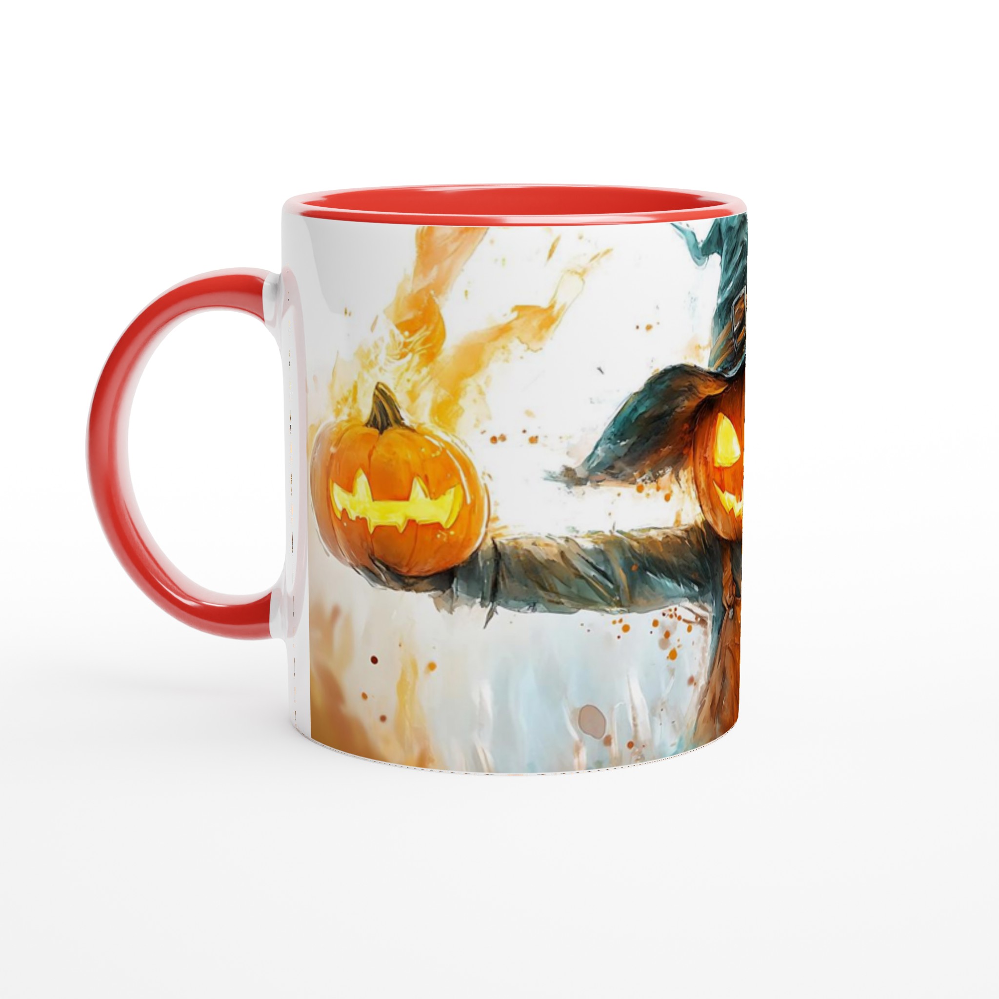 Mystisk Pumpa Skrämsel: Skräckinjagande Halloween Keramikmugg i ditt färgval – 11oz Vit Vit Keramikmugg 5 914df2ae-df25-4fe3-9768-3c9434b69038