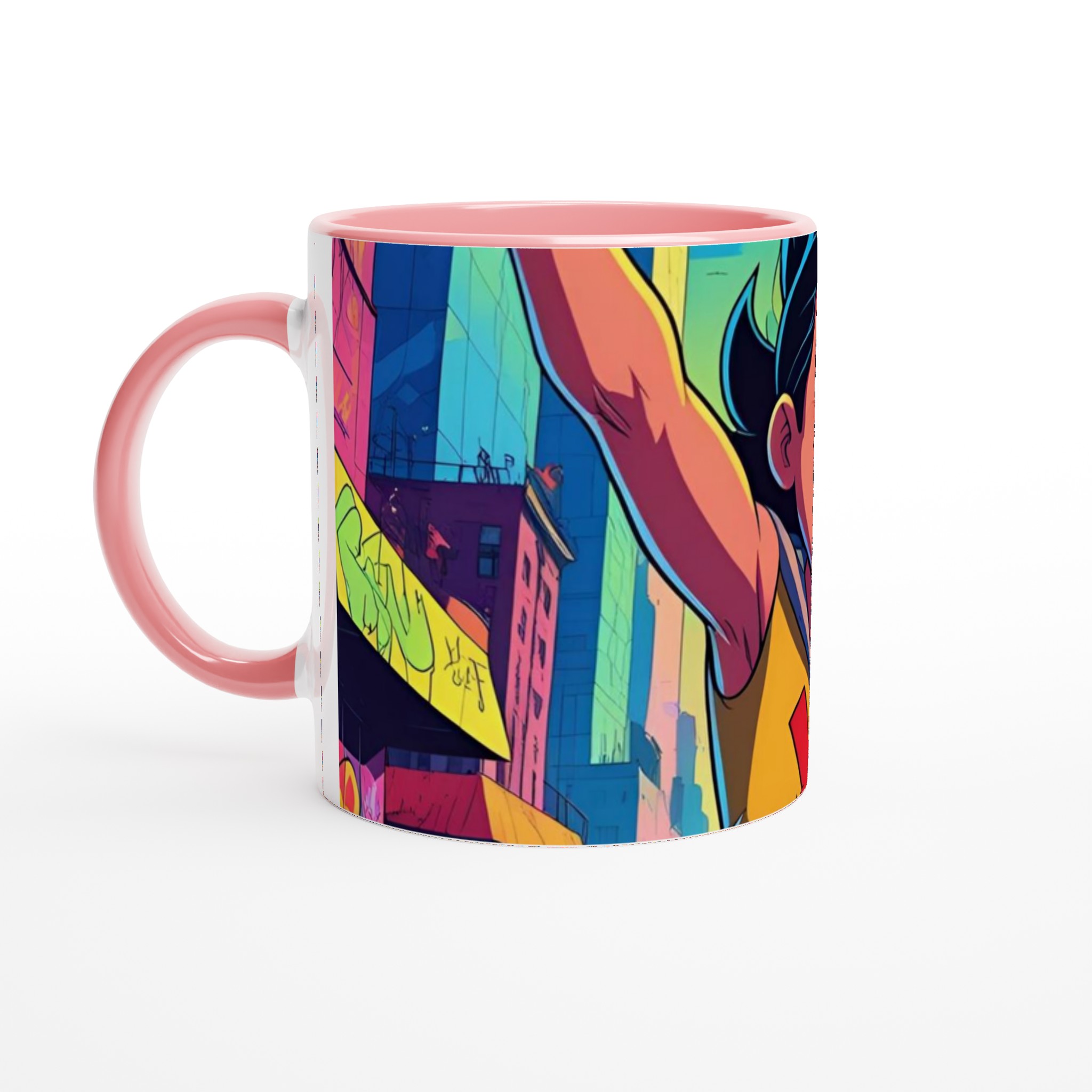 Vit 11oz keramisk mugg med färgstarkt, lekfullt stadsäventyr – välj din favoritfärg 6 9156c648-a7dc-402a-b983-9701c389113b