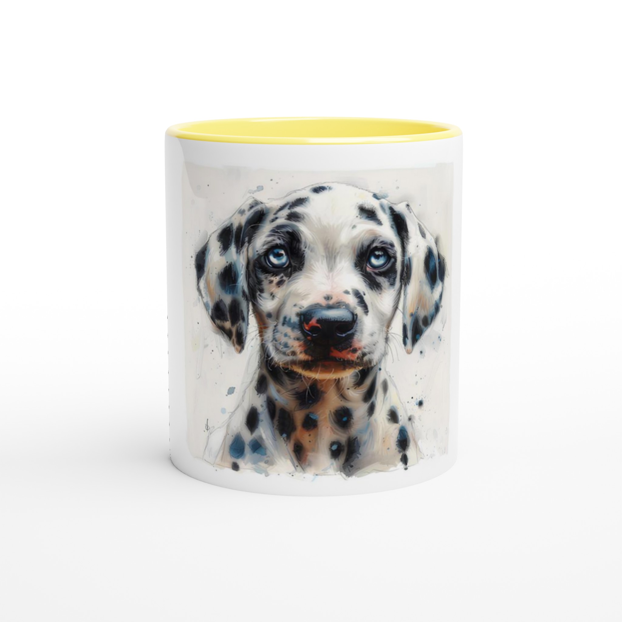 Vacker Dalmatiner Valp Keramisk Mugg – 11oz, Färgad Insida & Handtag i Flera Nyanser 1 91708bbb-d961-477e-a65f-7cffa5781b19
