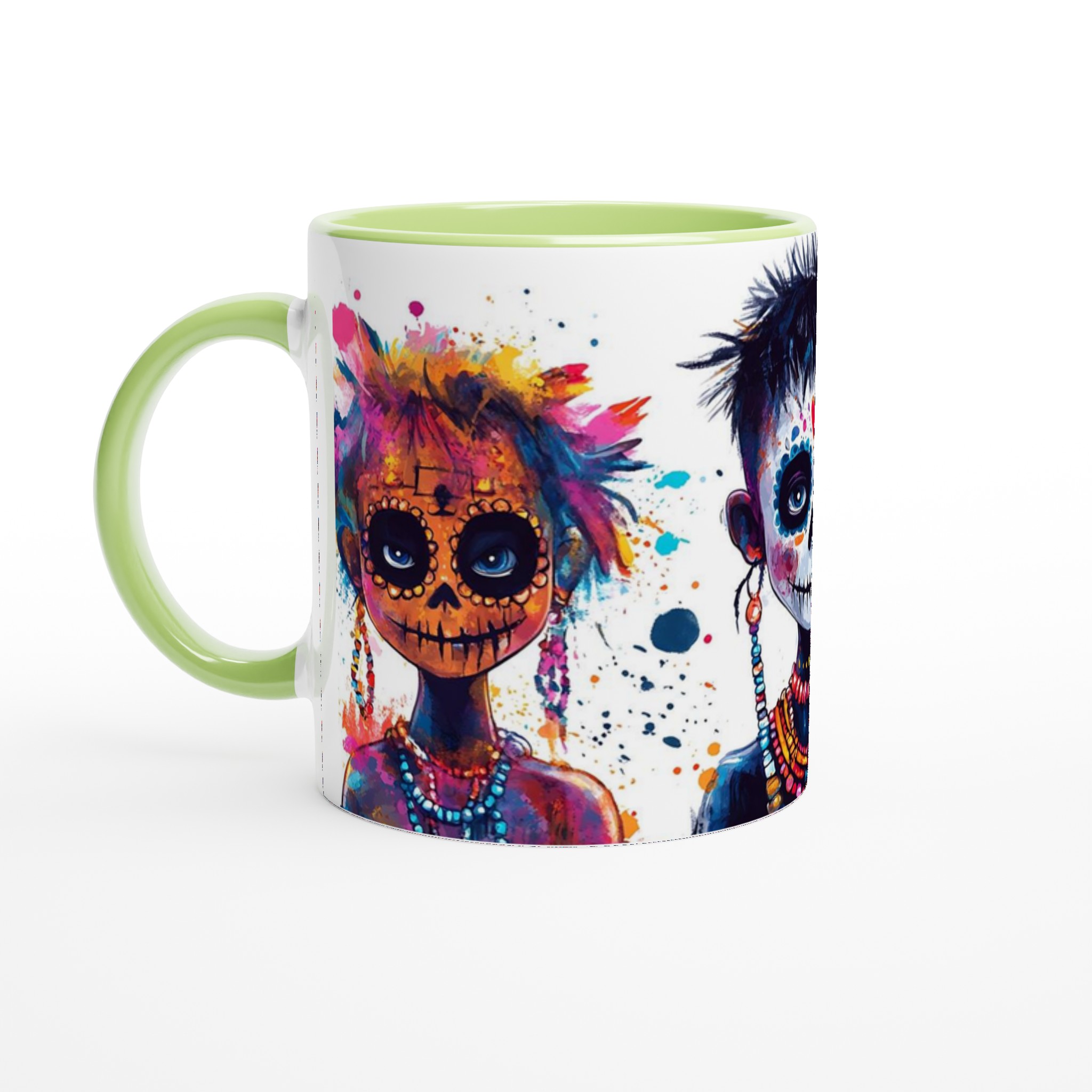 Färgsprakande Calavera Mugg - 11oz Keramisk Kaffemugg i ditt val av sju livfulla färger 7 9178b08c-8ee0-4fcb-ad7a-99411e36e6a9
