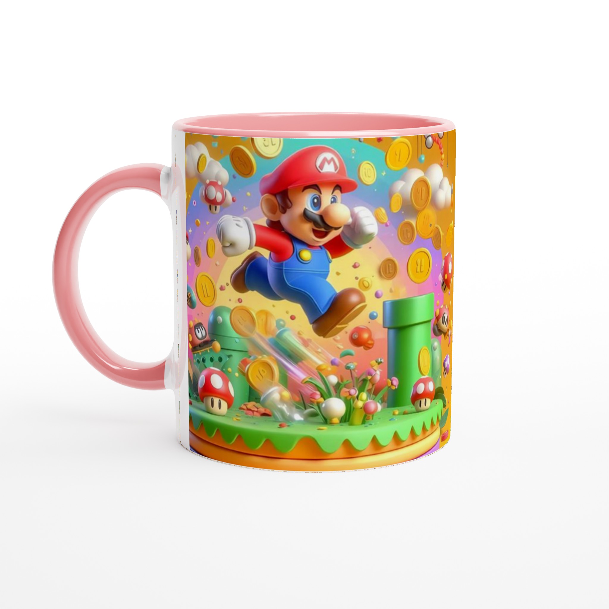 Vit 11oz keramisk mugg med färgstark spelscen – välj din favoritfärg för en unik touch 6 917a75db-6560-415c-b0c1-caae87cb8c85