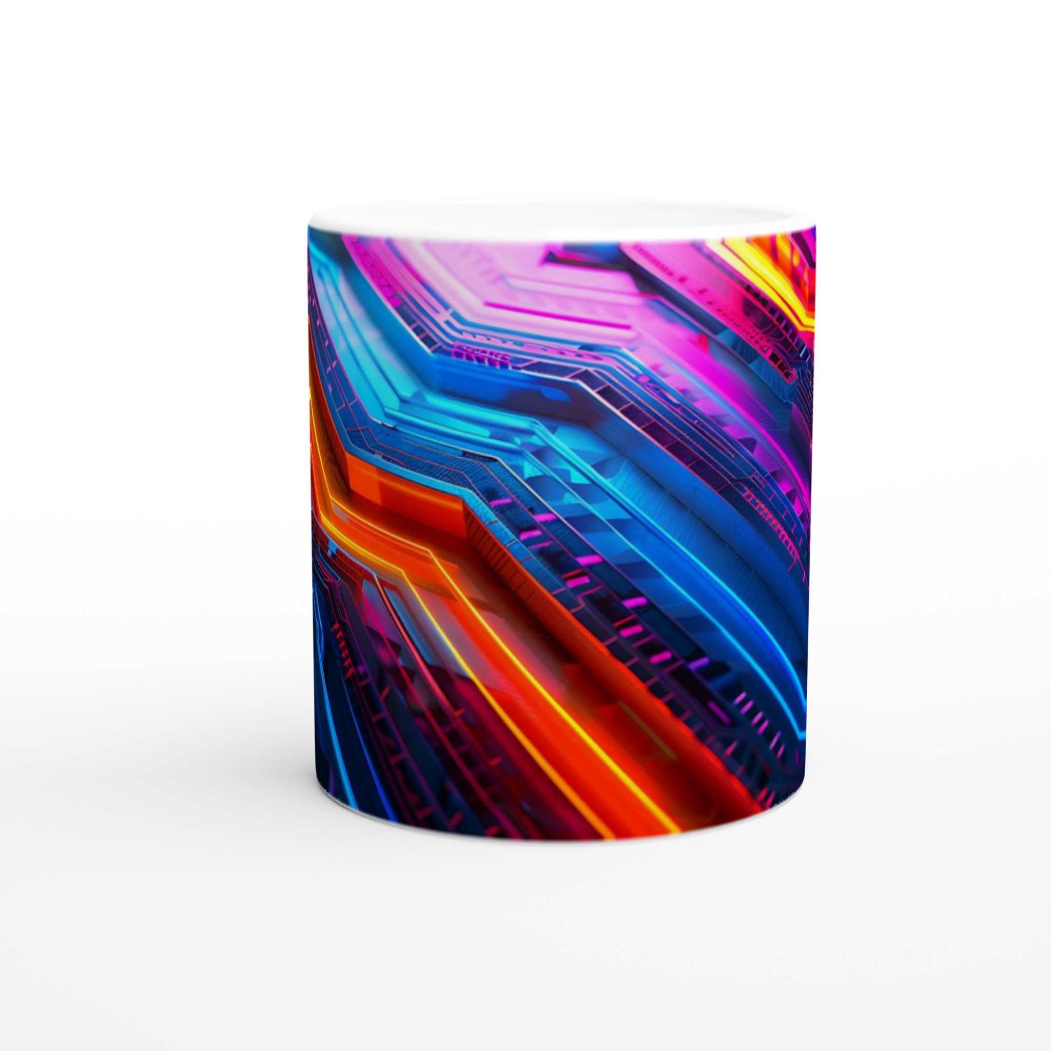 Neon Circuitry Design 11oz Keramisk Mugg – Lysande Abstrakt Konst för Din Kaffestund 8 91806c1f-e2e2-4568-94ce-4b8d7052d7bf