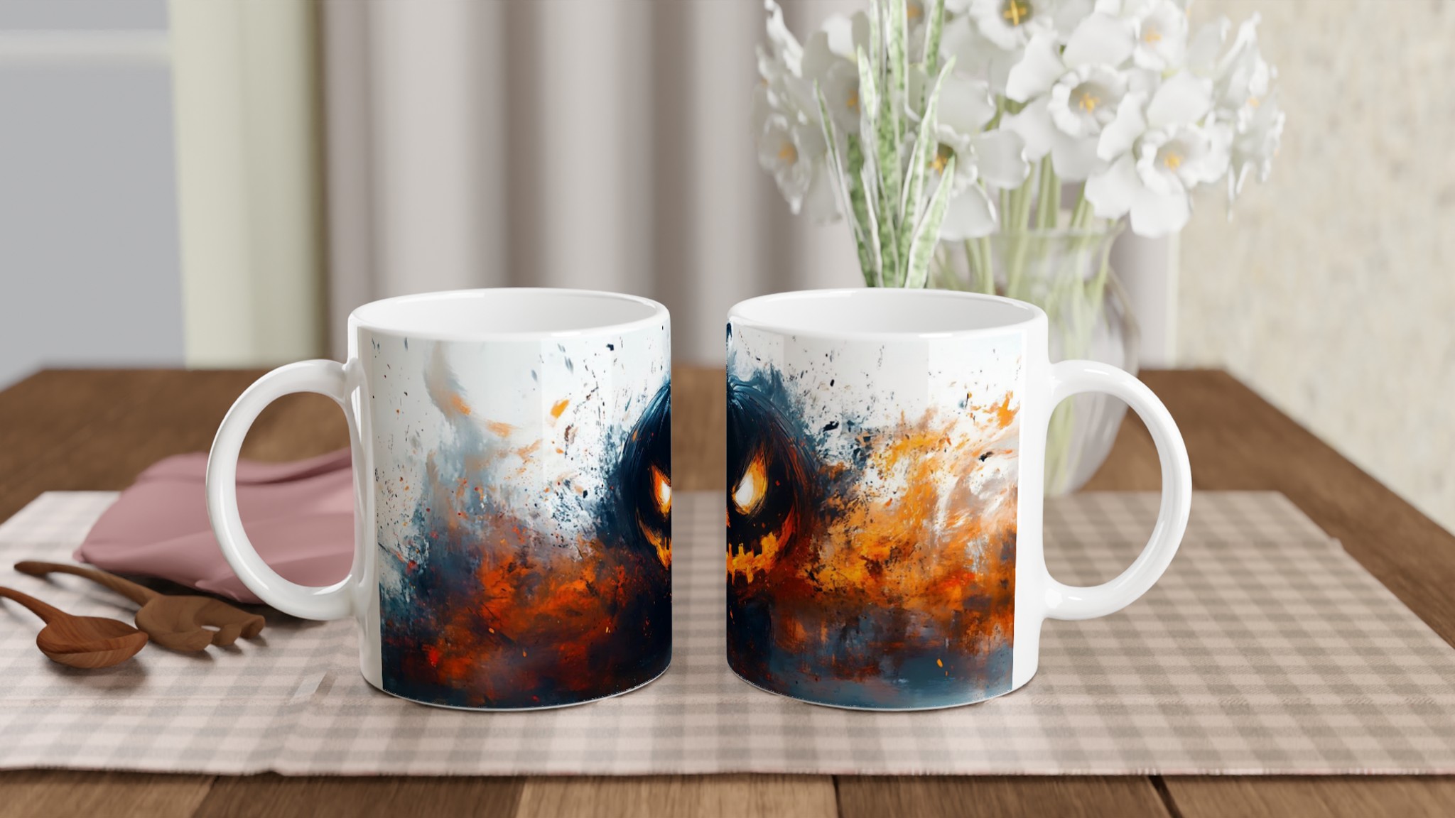 Spooky Halloween Pumpa Mugg – 11oz Keramisk Mugg med Lysande Jack-o'-lantern Design 10 918c8e90-52c3-4d56-bb44-c6edbe7bea39